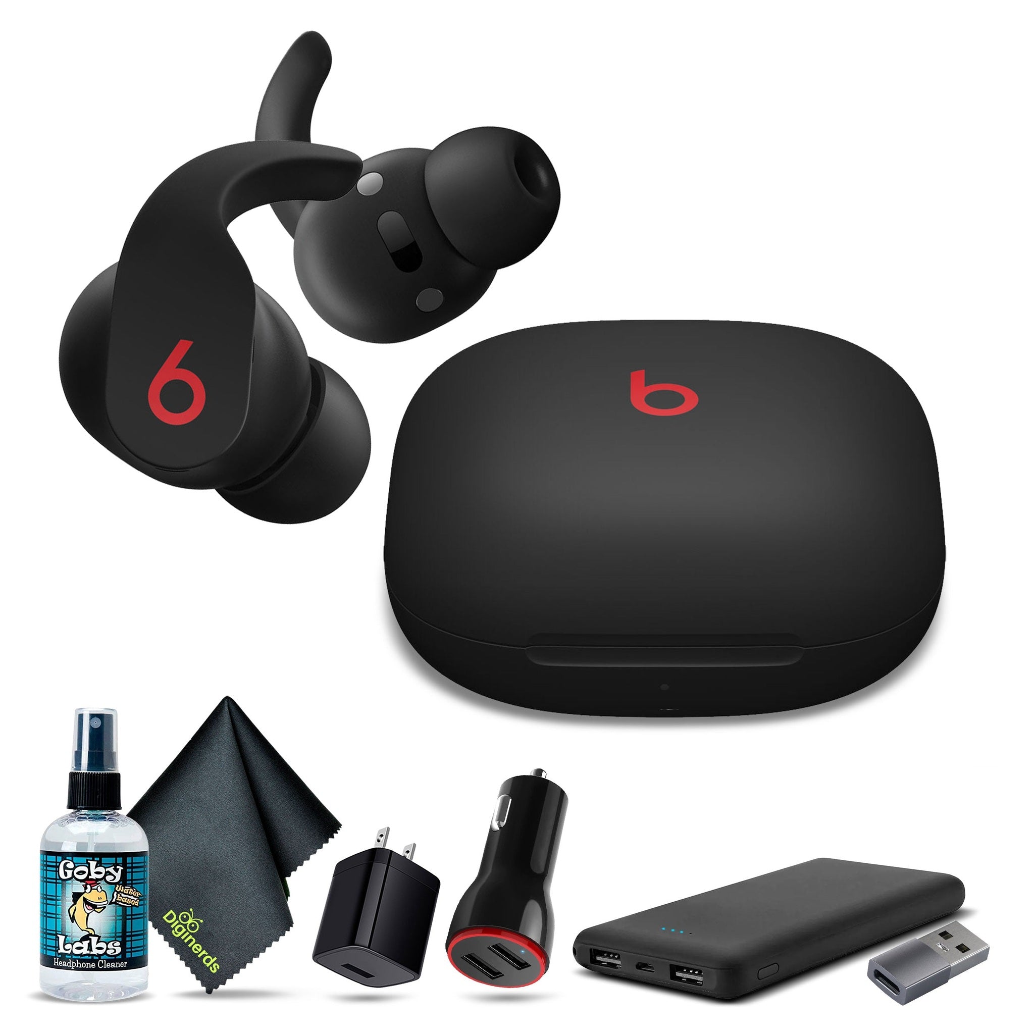 Beats Fit Pro Noise-Canceling True Wireless In-Ear Headphones Black Bundle + Accessories Beats