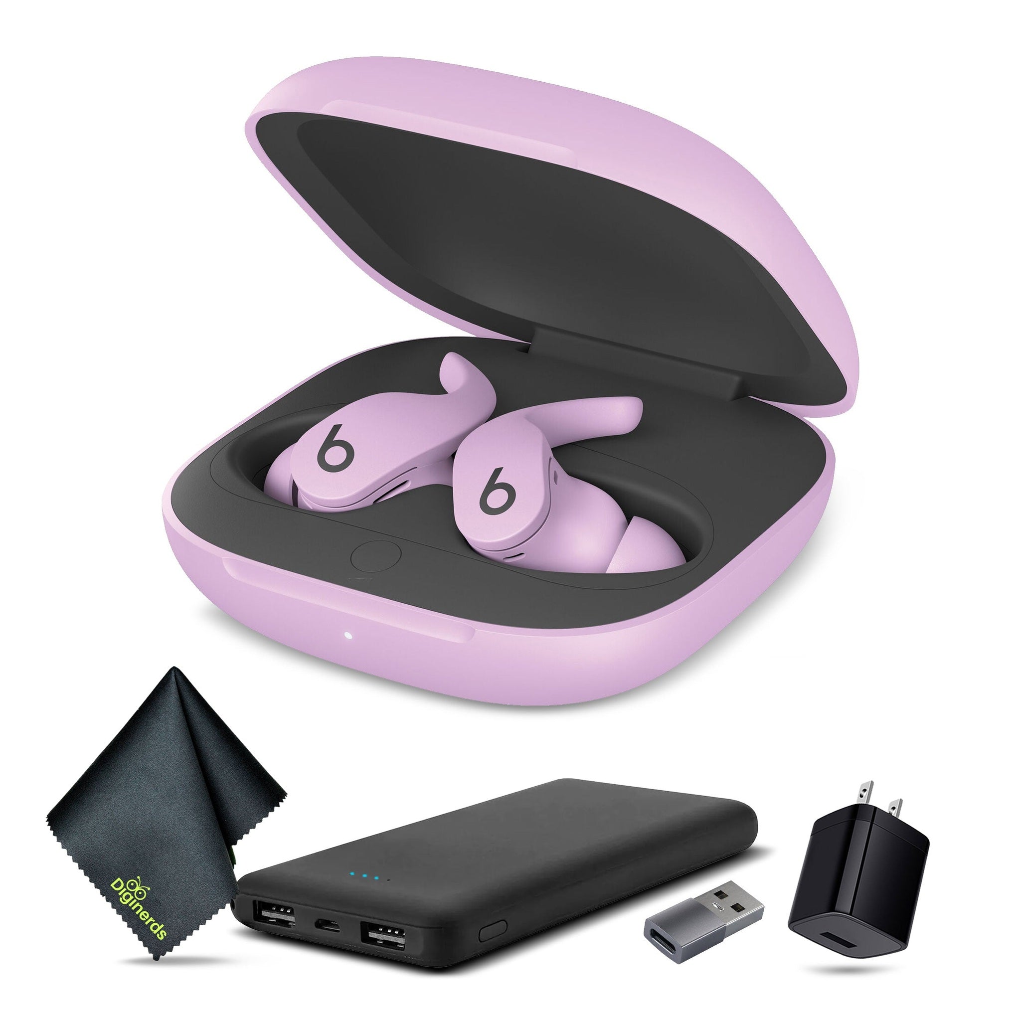 Beats Fit Pro Noise-Canceling True Wireless In-Ear Headphones Purple Bundle And Accessories Beats