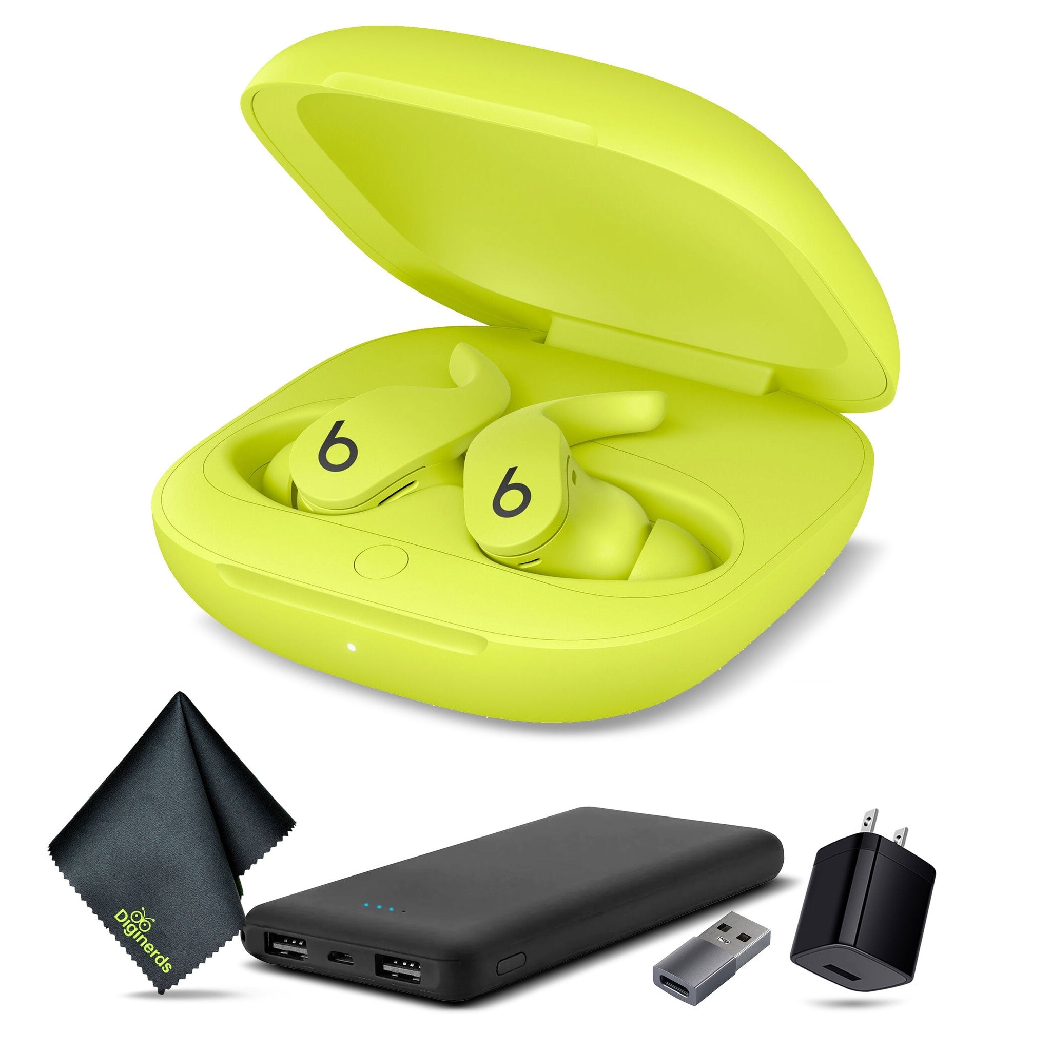 Beats Fit Pro Noise-Canceling True Wireless In-Ear Headphones Volt Yellow Bundle + Accessories Beats