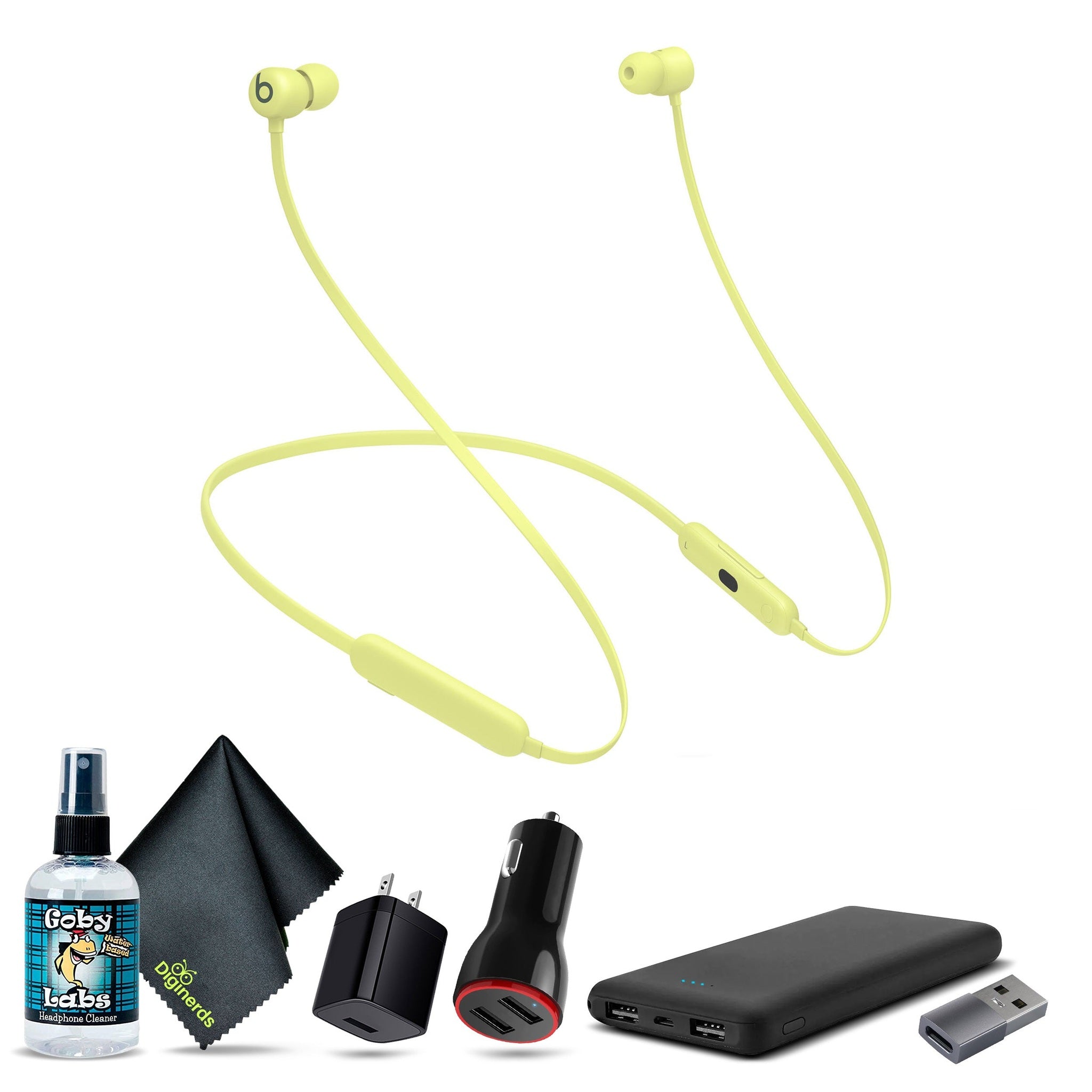 Beats Flex Wireless In-Ear Headphones Yellow Bundle And More Accessories Beats