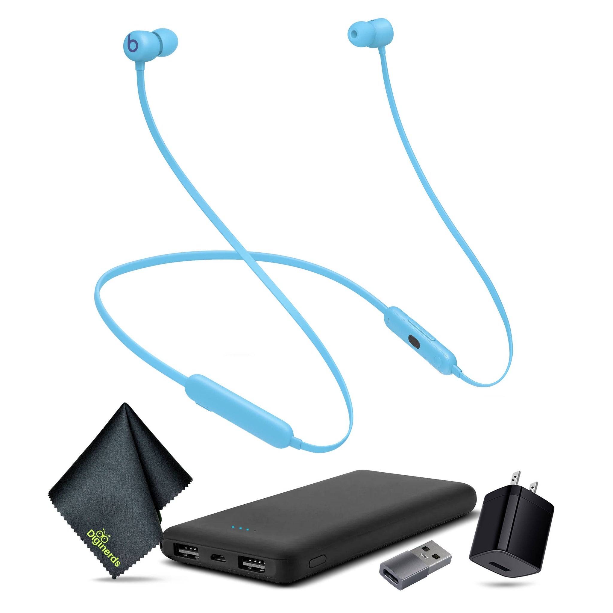 Beats Flex Wireless In-Ear Headphones Blue Bundle + Accessories Beats