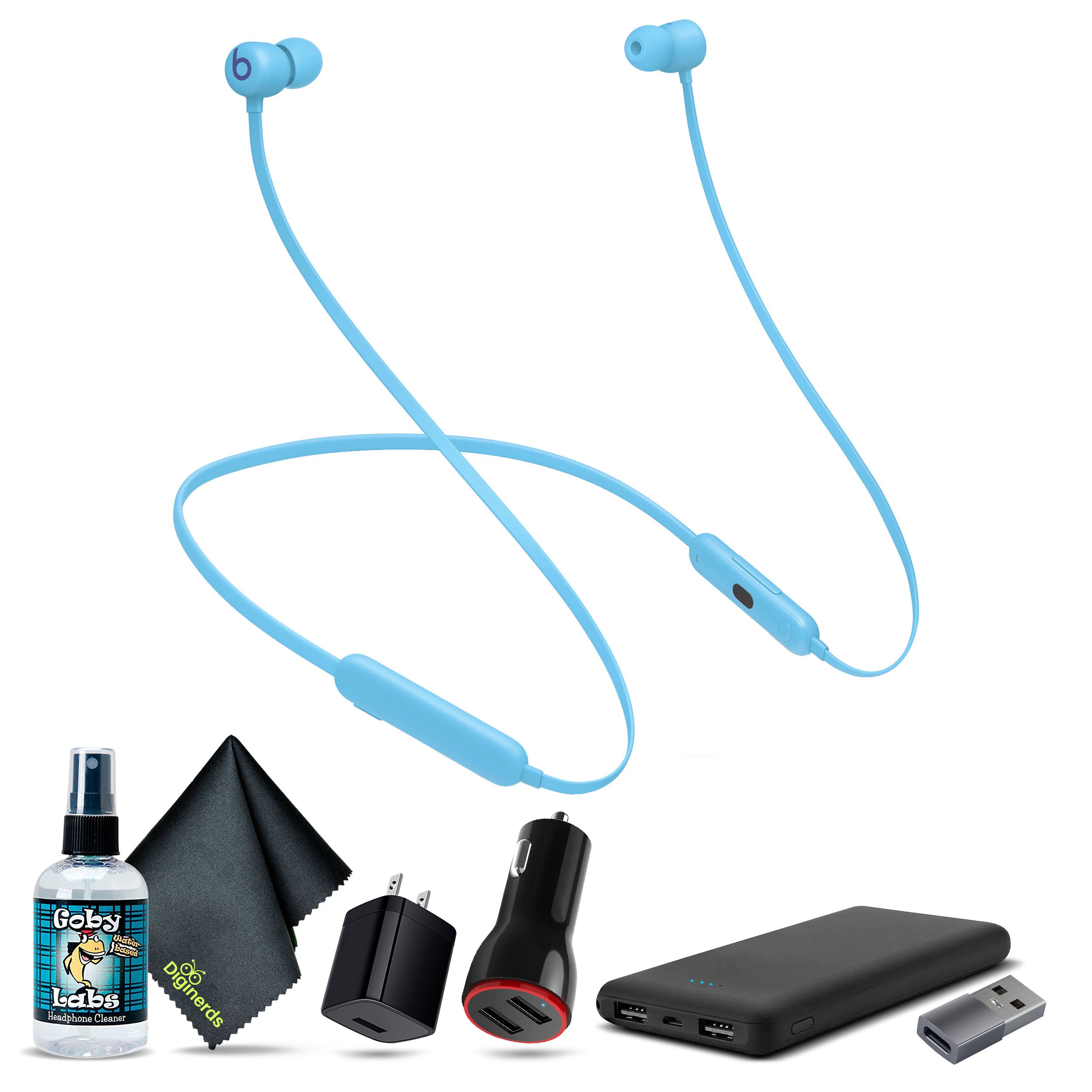 Beats Flex Wireless In-Ear Headphones Blue Bundle And More Accessories