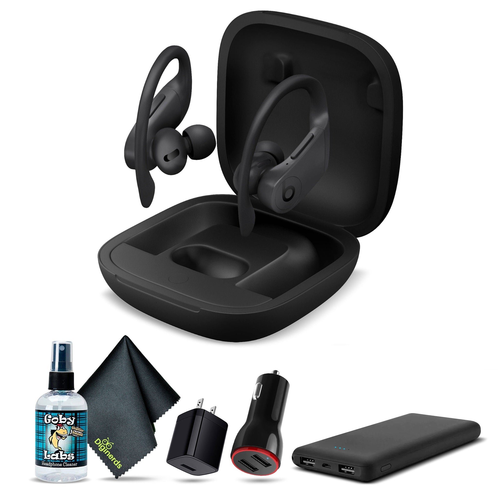 Beats by Dr. Dre Powerbeats Pro In-Ear Wireless Headphones Black Bundle with More Accessories Beats