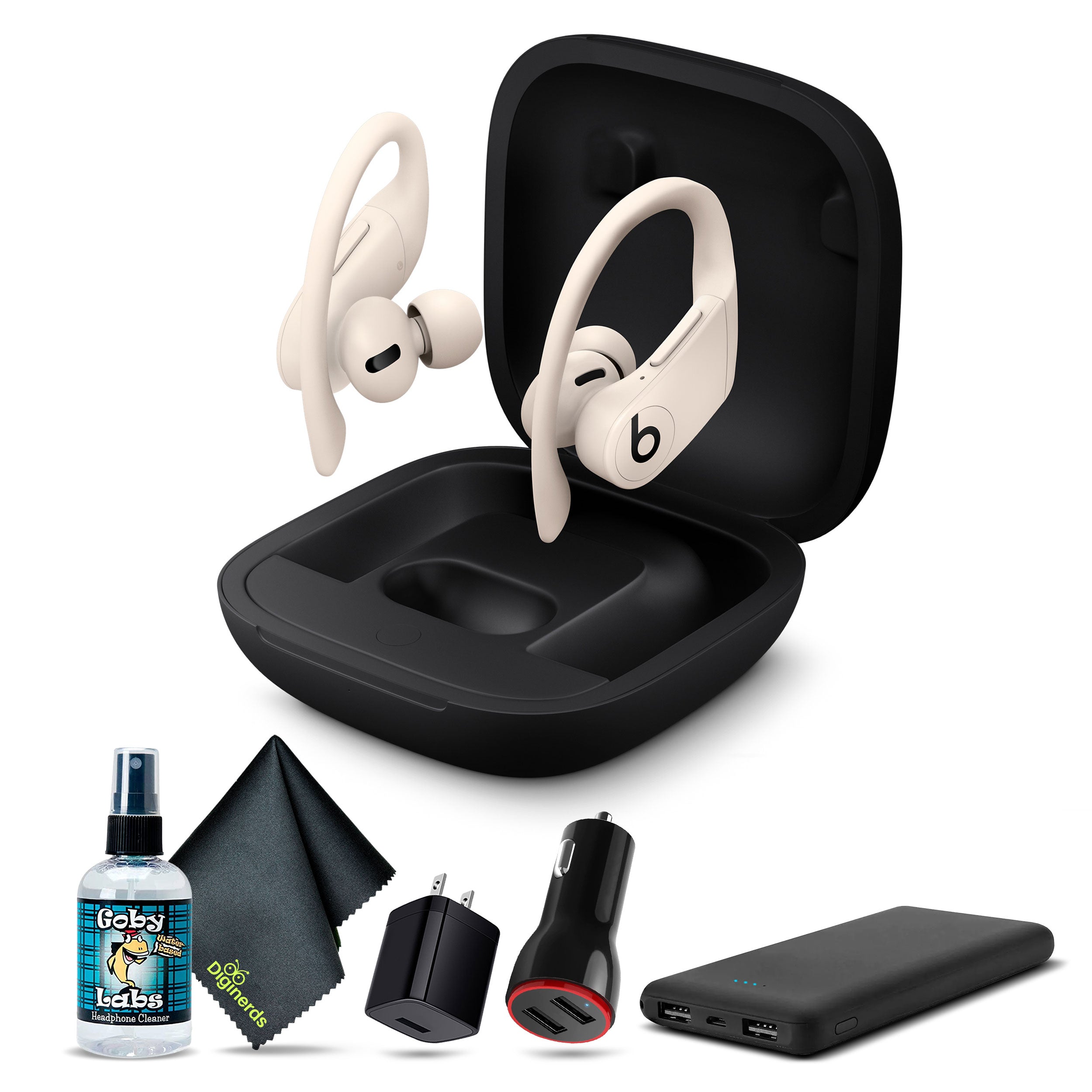Powerbeats Pro In-Ear Wireless Headphones (Ivory) Bundle With Accessories