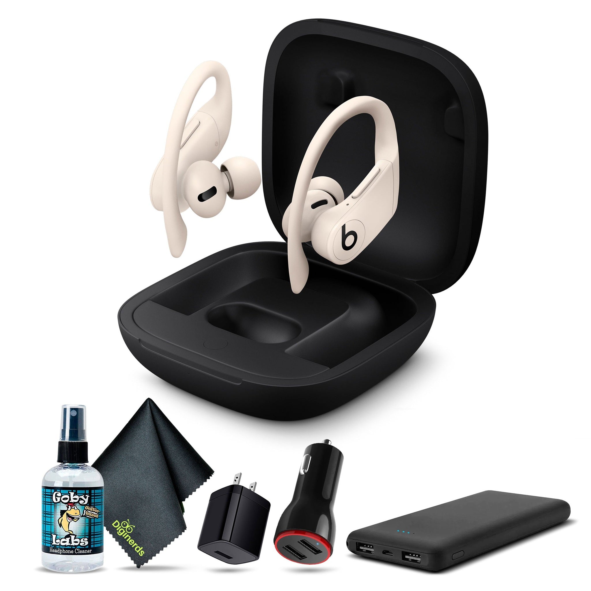 Beats by Dr. Dre Powerbeats Pro In-Ear Wireless Headphones Ivory Bundle With More Accessories Beats
