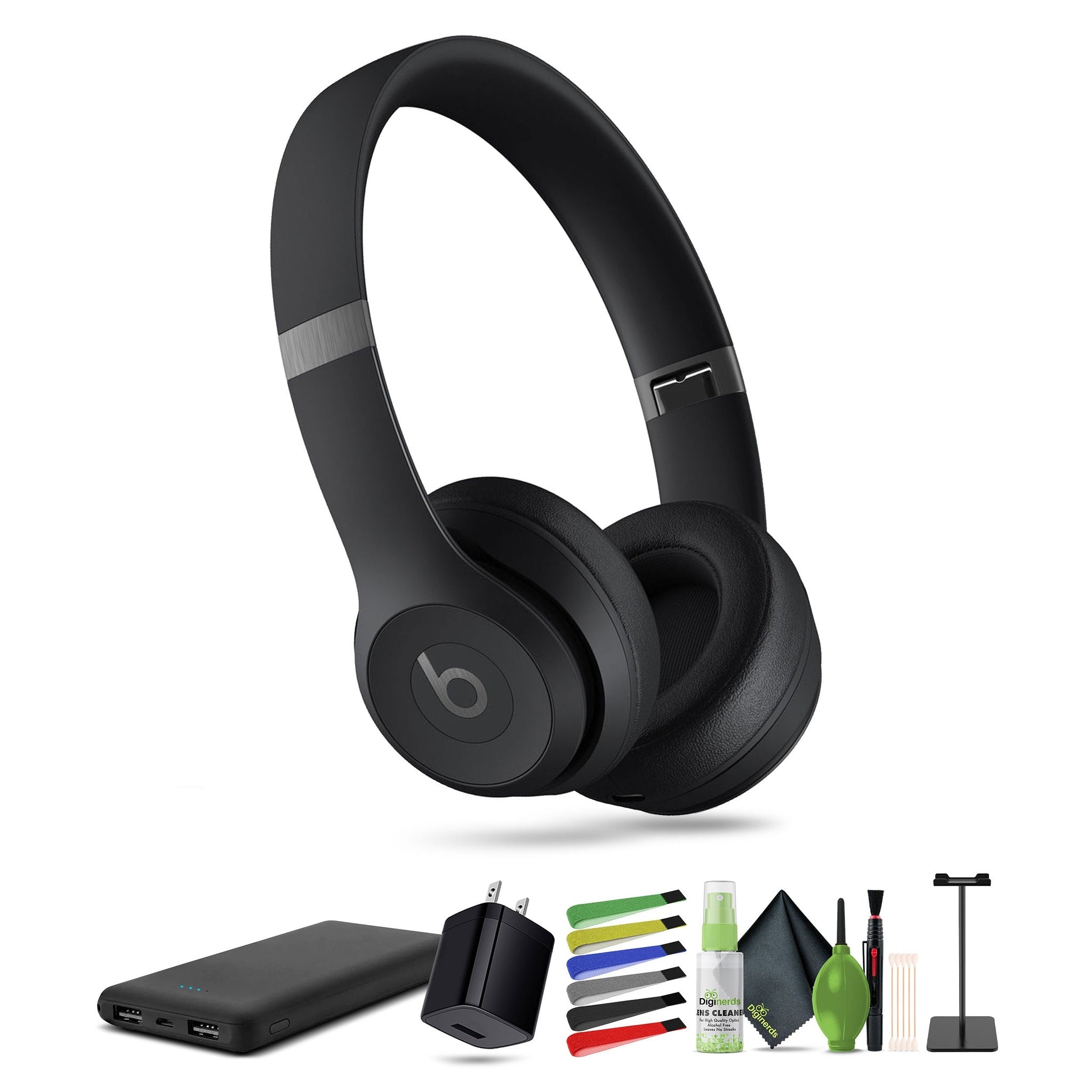 Beats by Dr. Dre Beats Solo 4 Wireless On-Ear Headphones Matte Black Bundle Beats