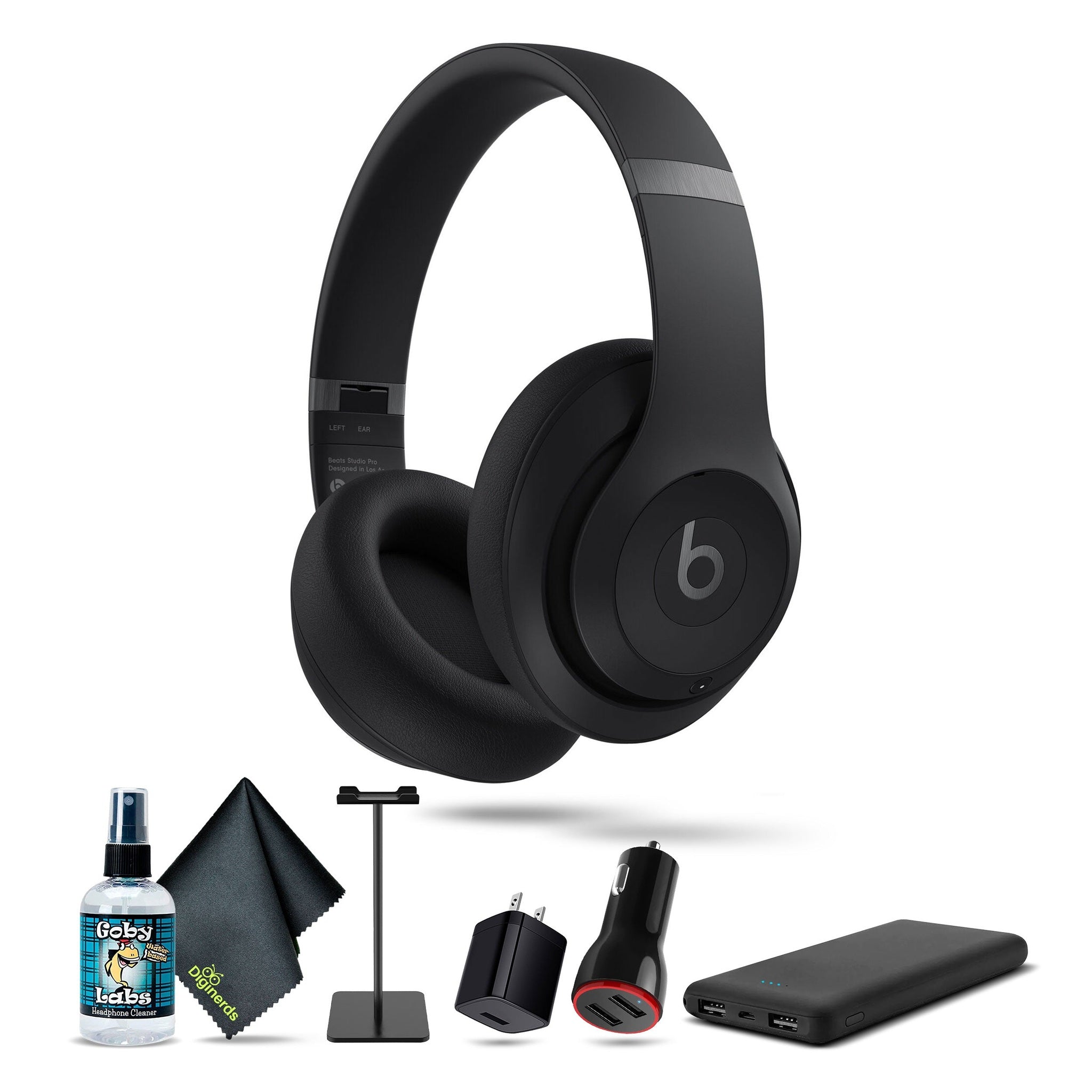 Beats by Dr. Dre Studio Pro Wireless Over-Ear Headphones Black Bundle With Accessories Beats