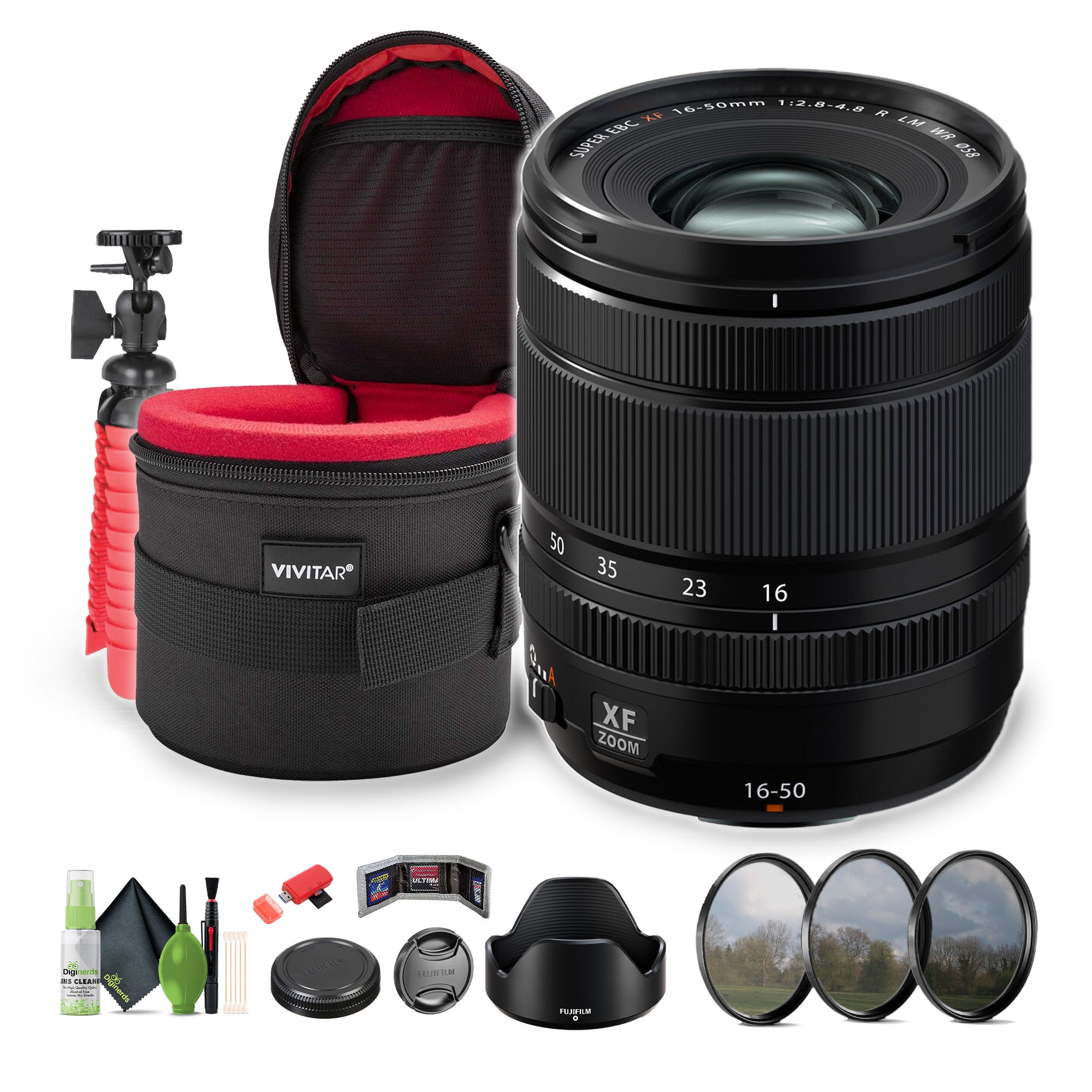 FUJIFILM XF 16-50mm f/2.8-4.8 R LM WR Lens + Bundle
