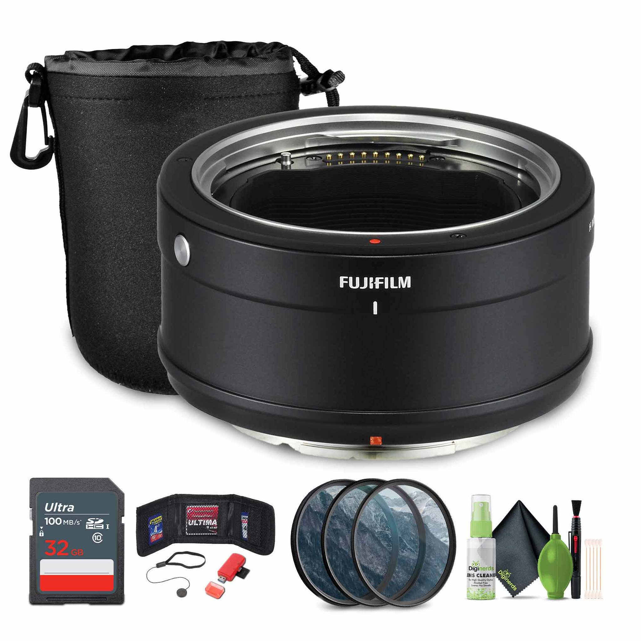 FUJIFILM H Mount Adapter G, 32GB Memory Card, Bundle