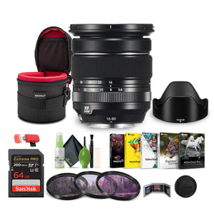 Fujinon XF16-80mm F4 R OIS WR Bundle With 64GB Memory Card + More