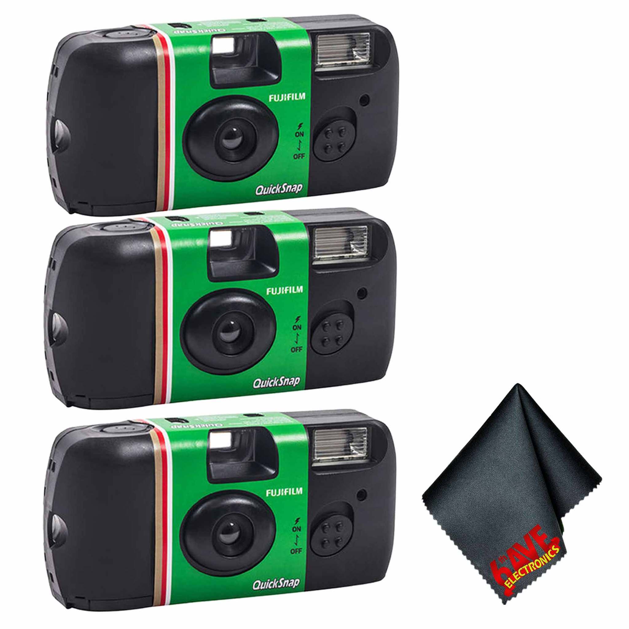 3xFUJIFILM QuickSnap Flash 400 Disposable Camera 27 Exposures , Bundle