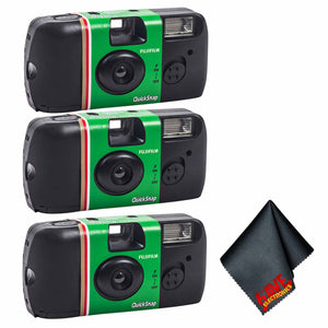 3xFUJIFILM QuickSnap Flash 400 Disposable Camera 27 Exposures , Bundle