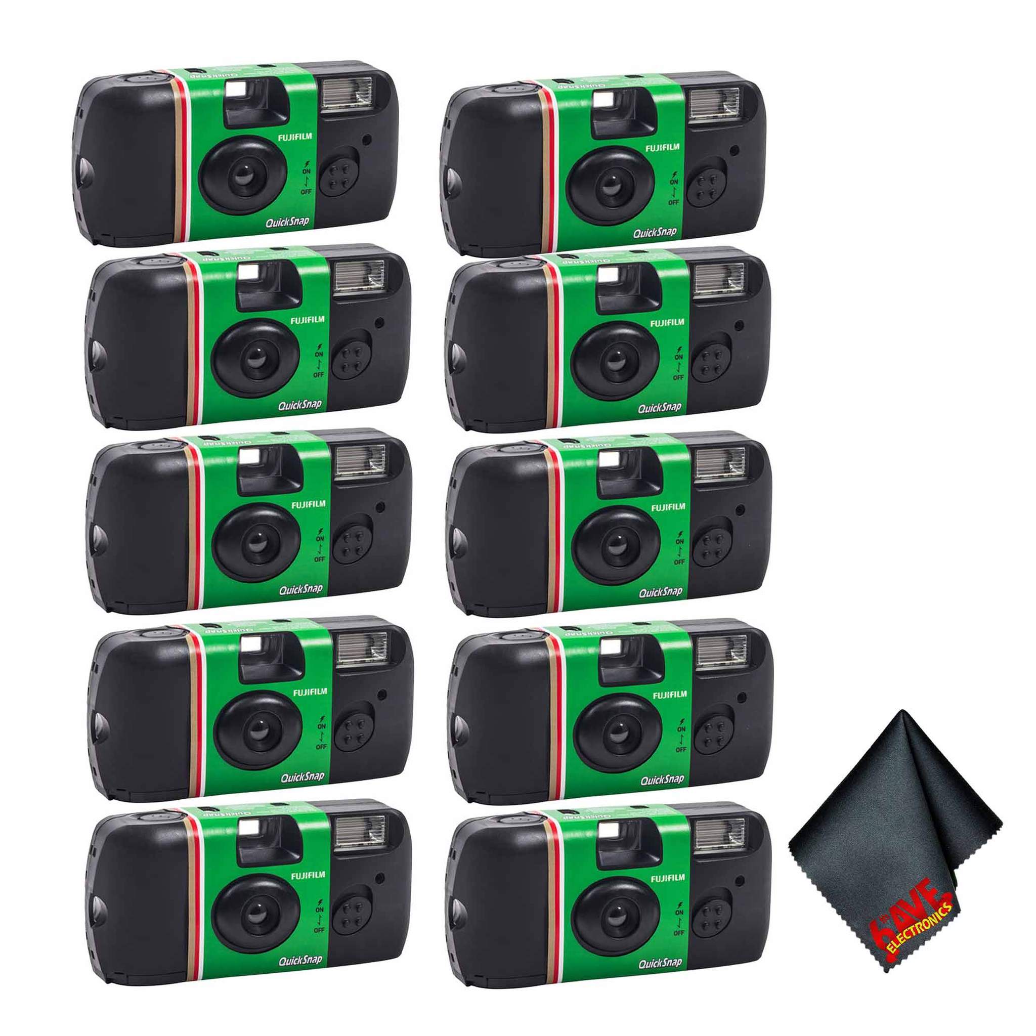 10xFUJIFILM QuickSnap Flash 400 Disposable Camera 27 Exposures , Bundle