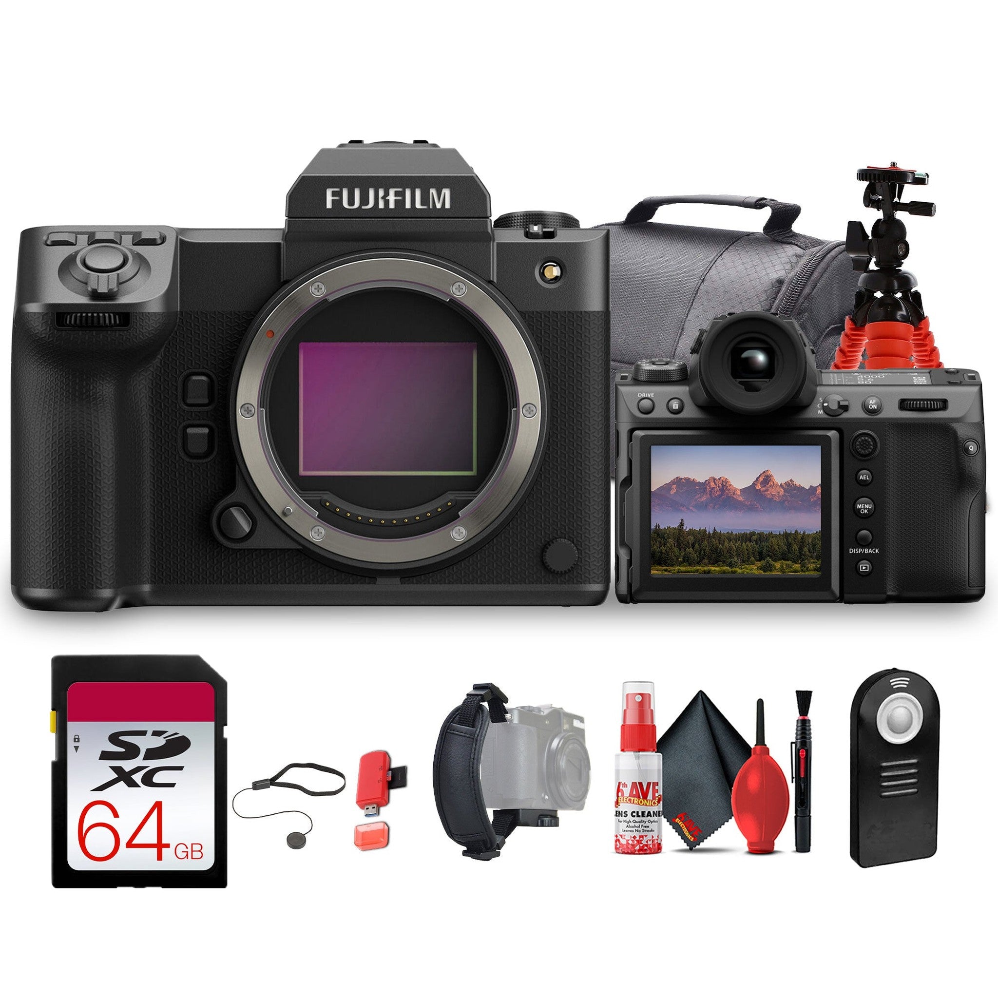 Fujifilm GFX100 II Mirrorless Medium Format Camera Body Bundle + Accessories