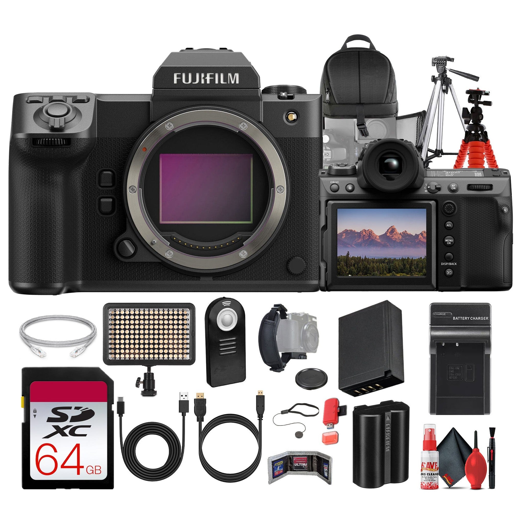 Fujifilm GFX100 II Mirrorless Medium Format Camera Bundle + More