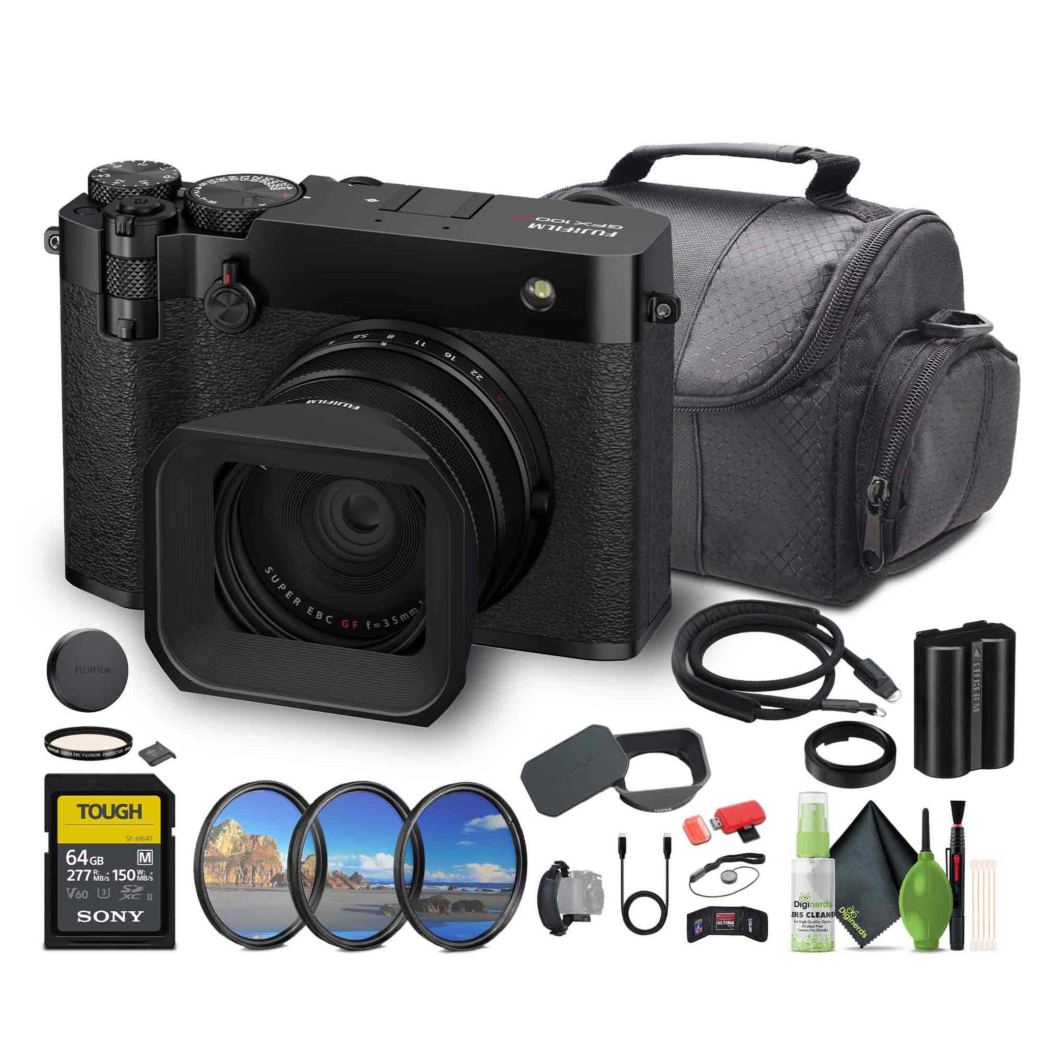 FUJIFILM GFX100RF 102MP Large Format Mirrorless Digital Camera Black Fujifilm
