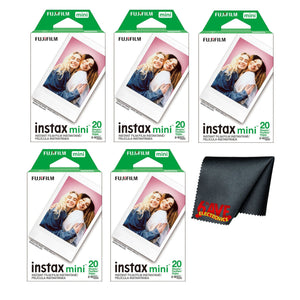 Fujifilm Instax Mini Instant Camera Film 100 Exposure + Cleaning Cloth Fujifilm