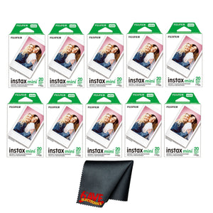Fujifilm Instax Mini Instant Camera Film 200 Exposure + Cleaning Cloth Fujifilm