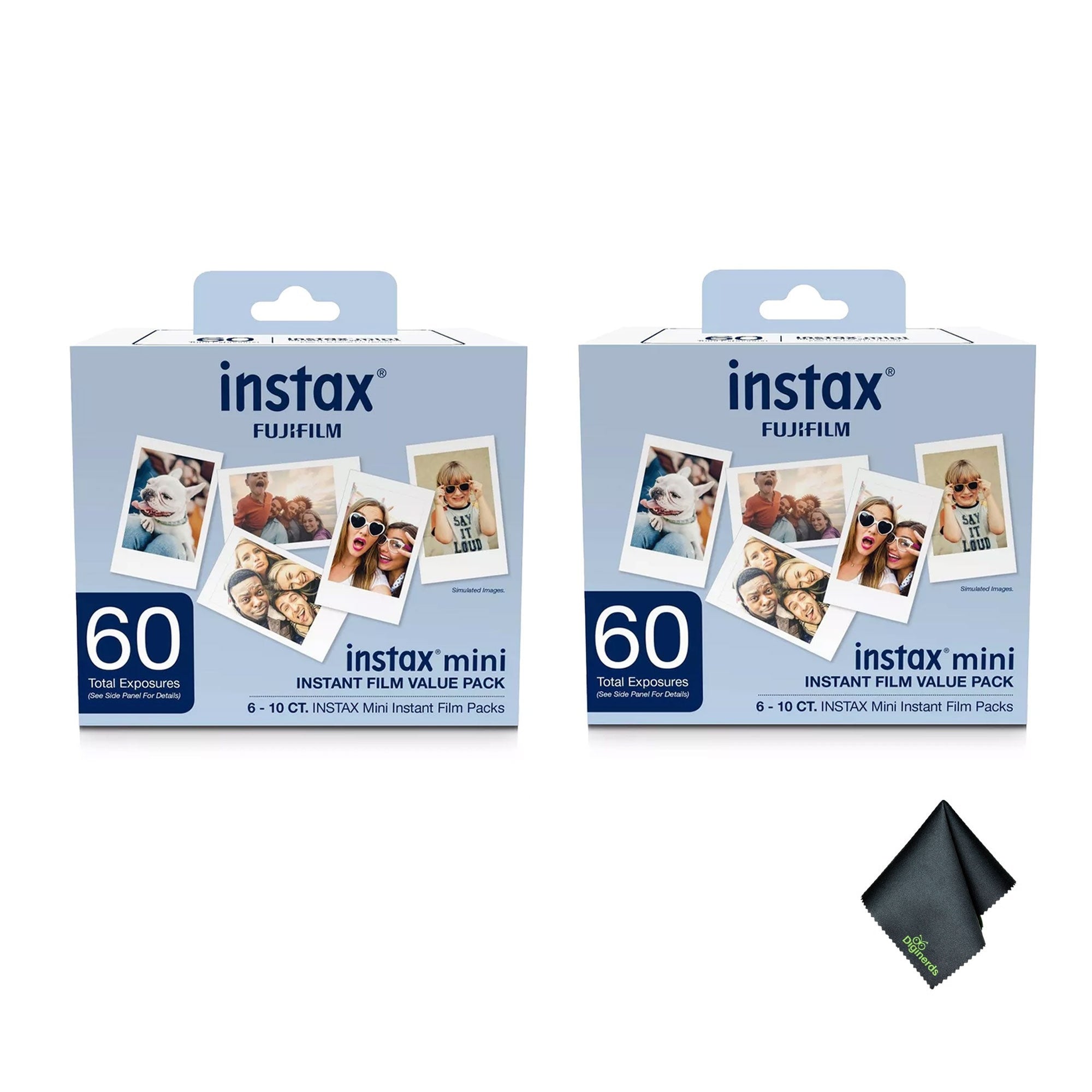 Fujifilm Instax Mini Value Pack Instant Film 120 Exposures + Cleaning Cloth