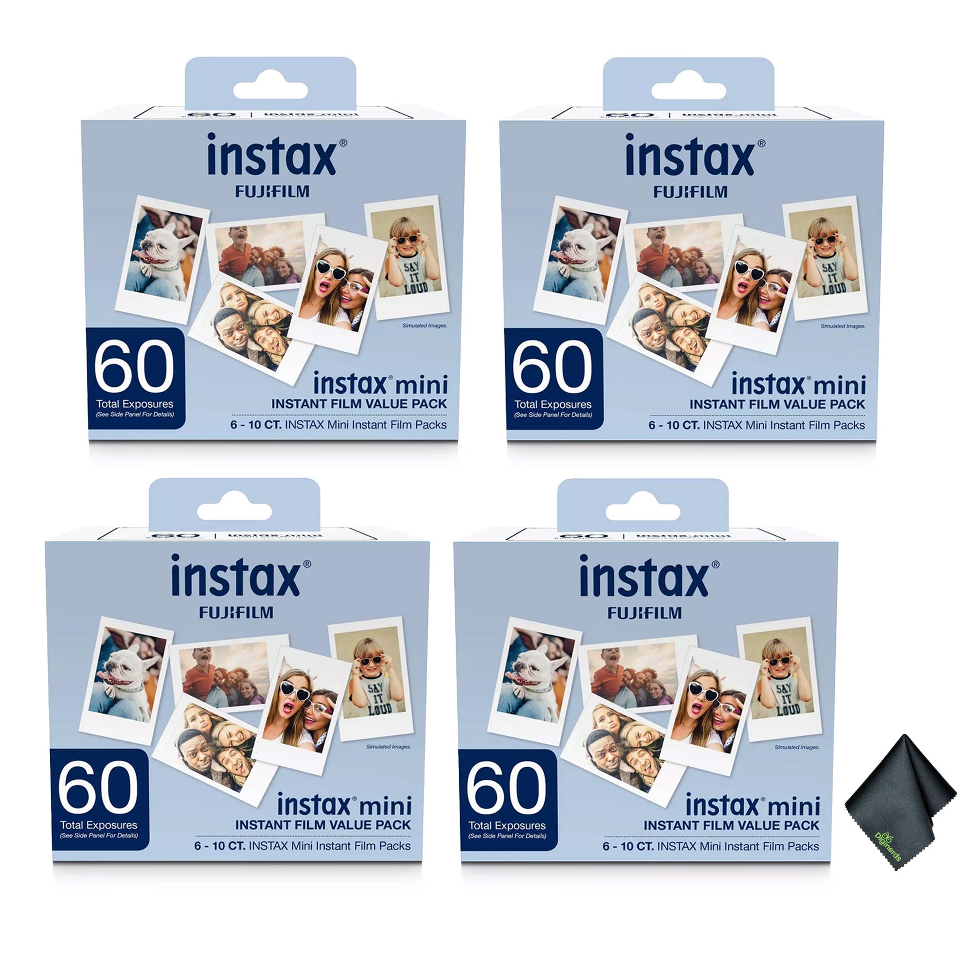 Fujifilm Instax Mini Value Pack Instant Film 240 Exposures + Cleaning Cloth