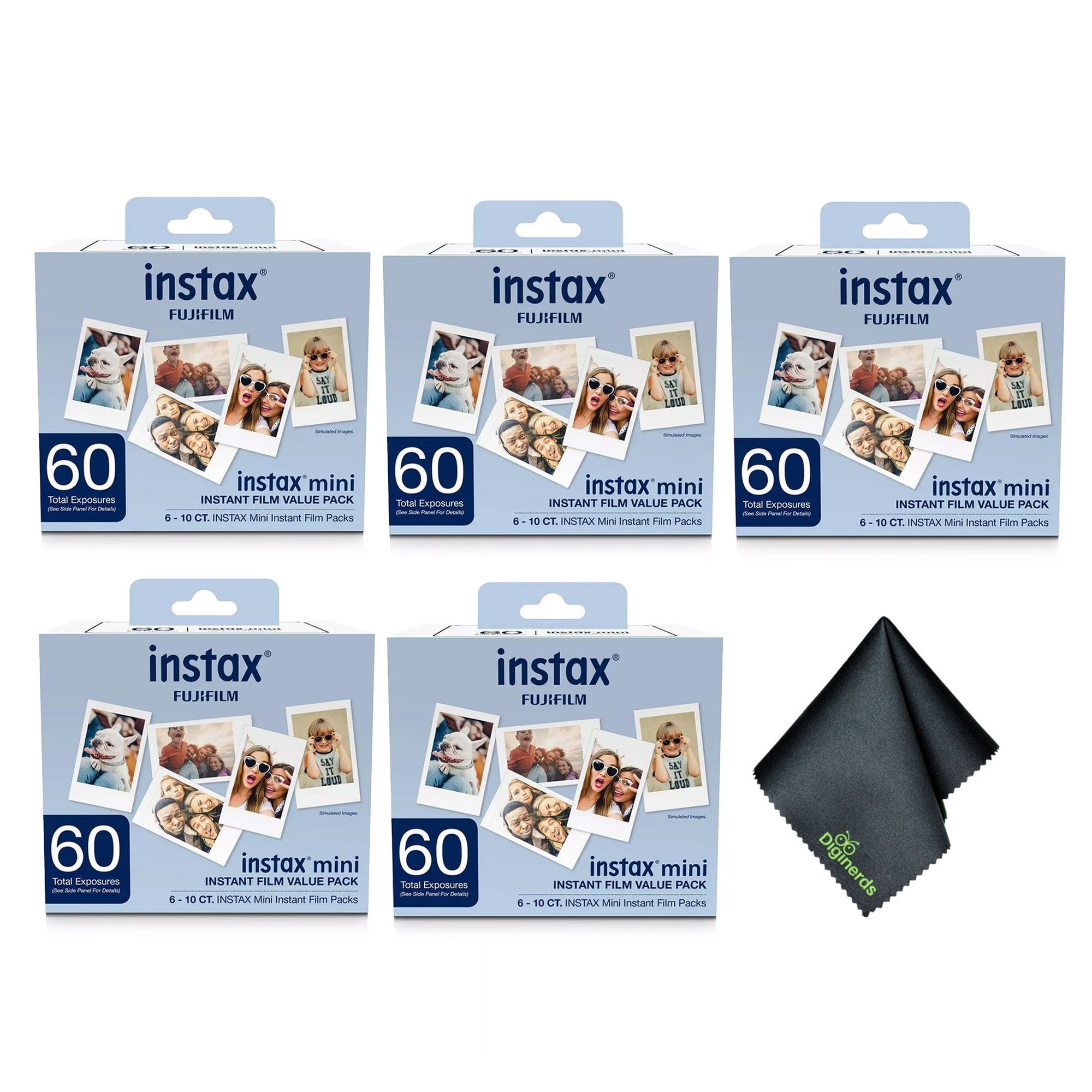 Fujifilm Instax Mini Value Pack Instant Film 300 Exposures + Cleaning Cloth