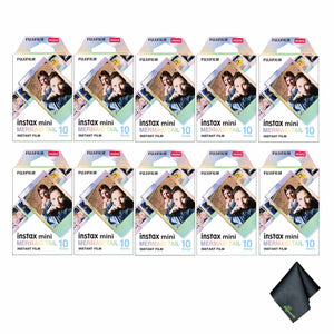 10xFUJIFILM INSTAX MINI Mermaid Tail Instant Film 10 Exposures , Microfiber Cleaning Cloth, Bundle