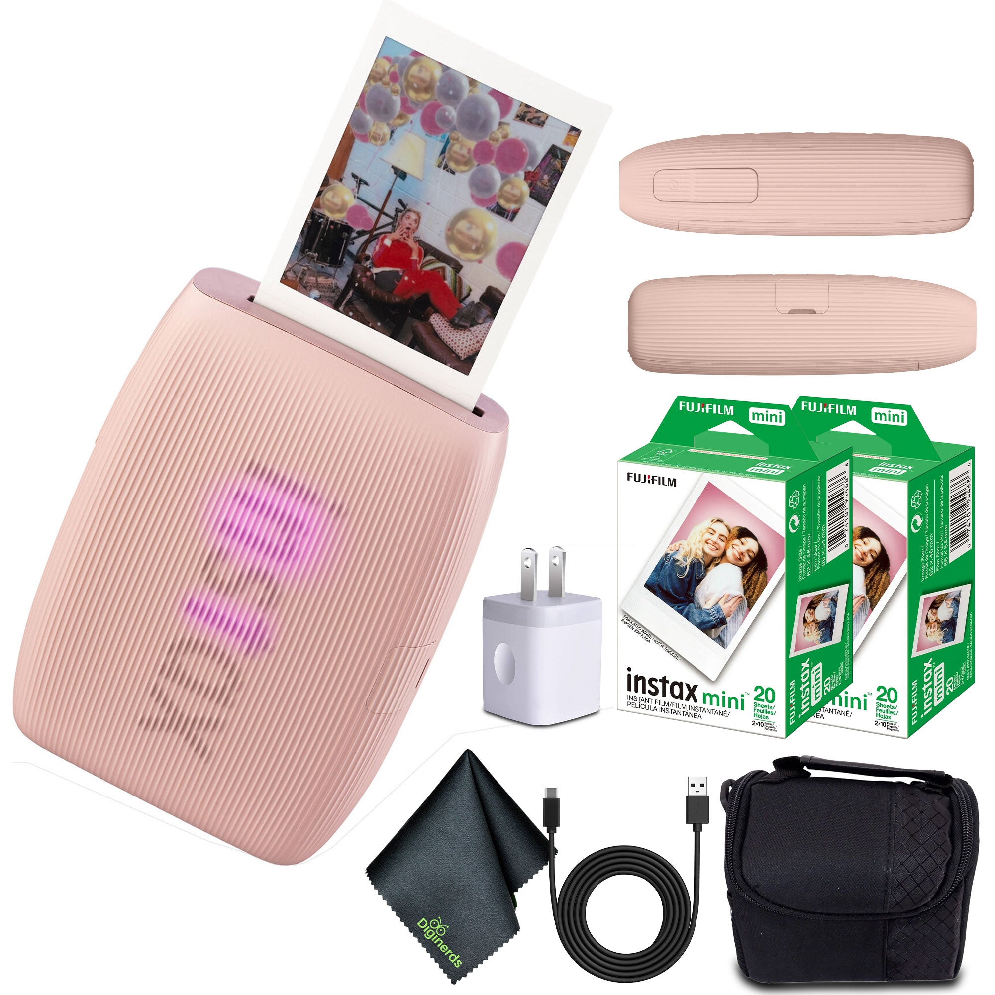 FUJIFILM INSTAX MINI LINK 3 Smartphone Printer Rose Pink + 40 Instant Film