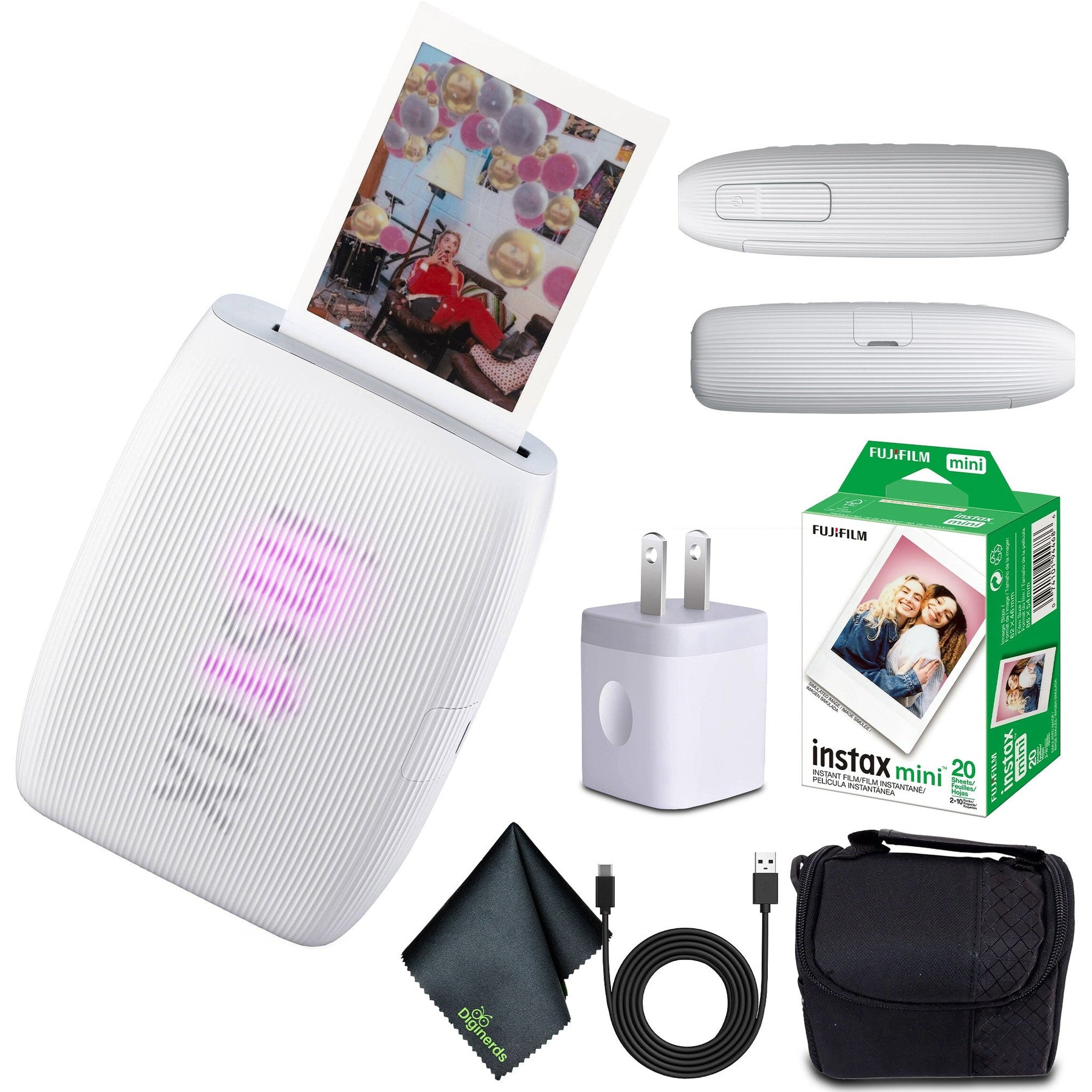 FUJIFILM INSTAX MINI LINK 3 Smartphone Printer Clay White + 20 Instant Film Fujifilm