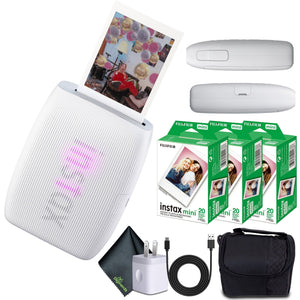 FUJIFILM INSTAX MINI LINK 3 Smartphone Printer Clay White + 60 Instant Film Fujifilm