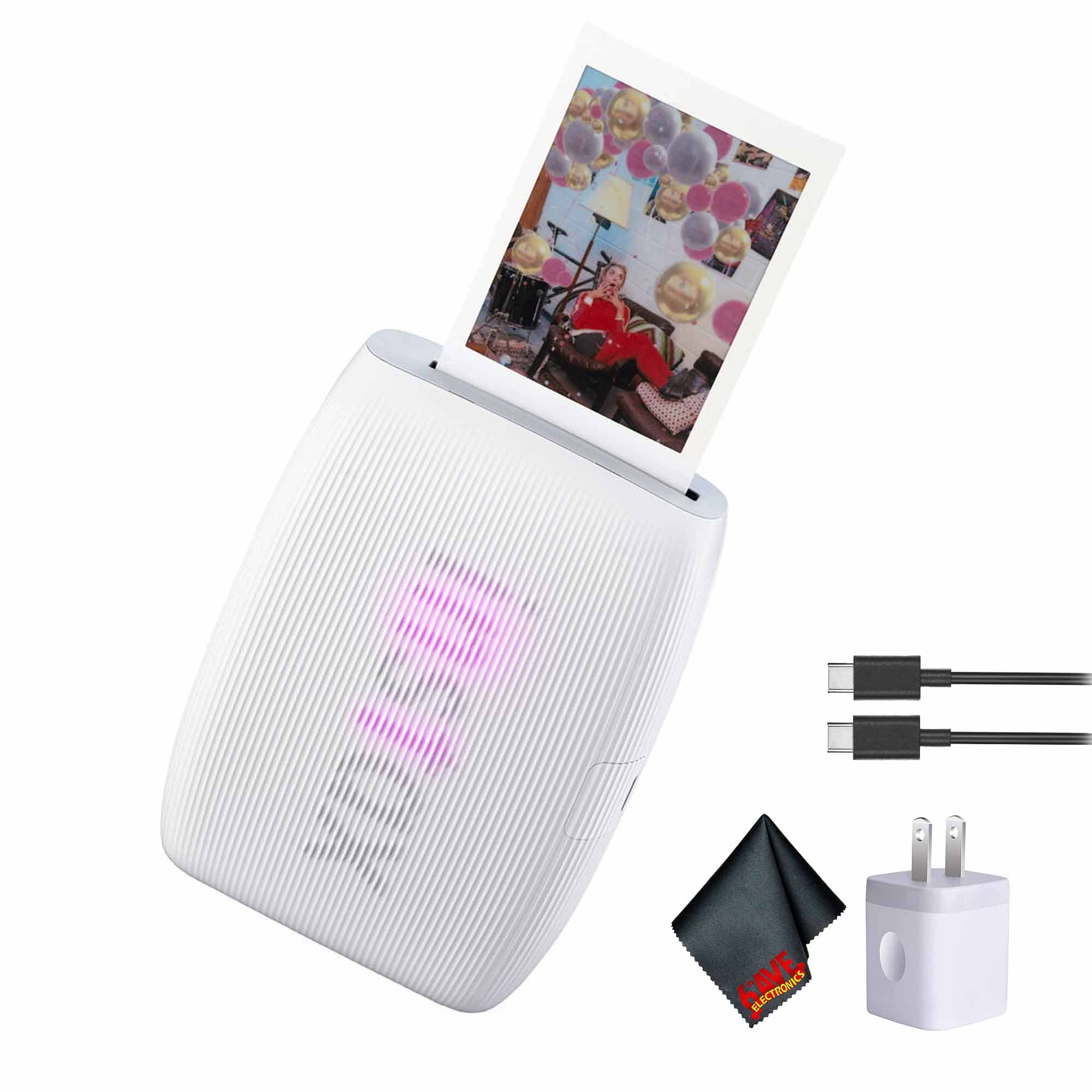 FUJIFILM INSTAX MINI LINK 3 Smartphone Printer Clay White , Bundle