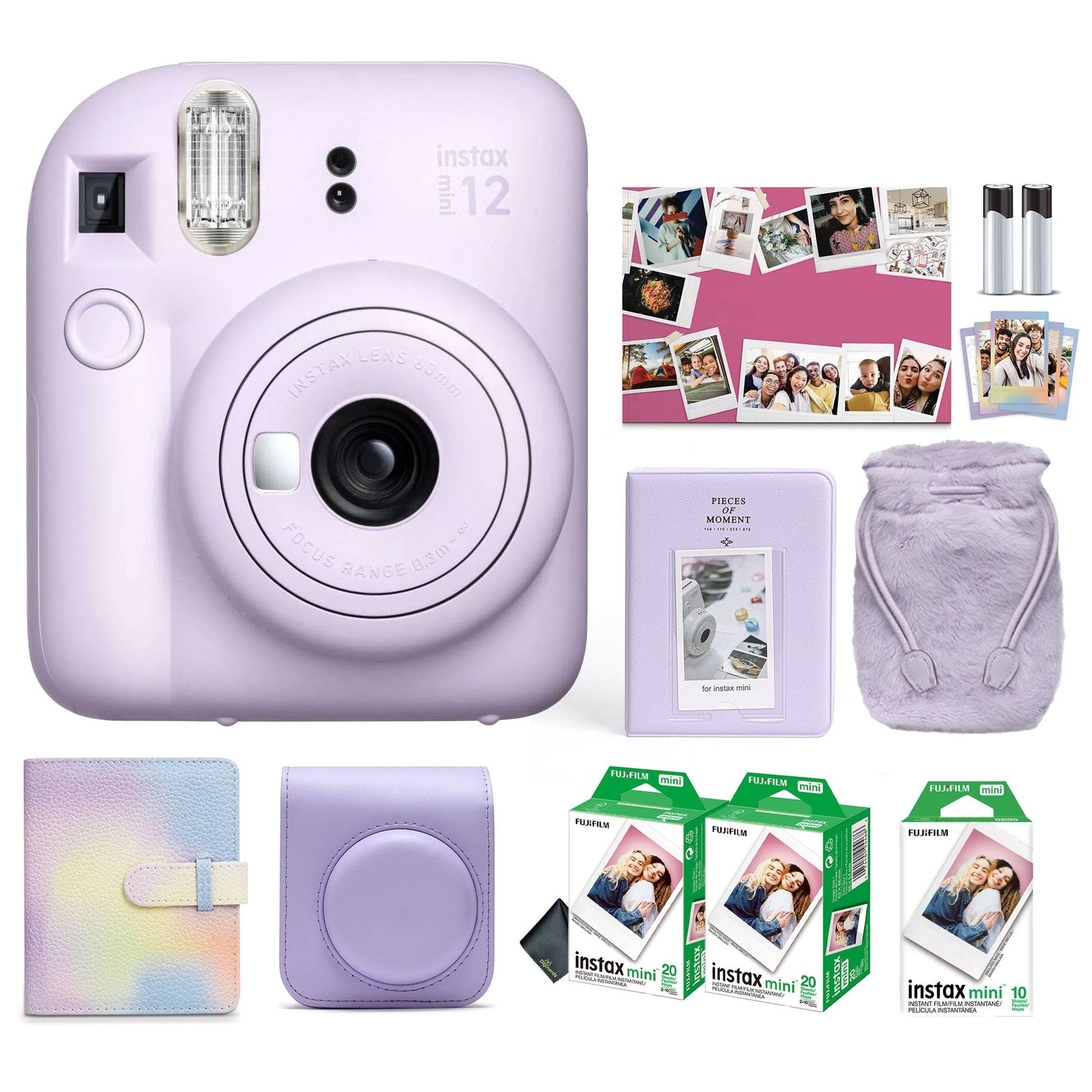 FUJIFILM INSTAX MINI 12 Instant Film Holiday Camera- Blue + 40 Instant Film Fujifilm