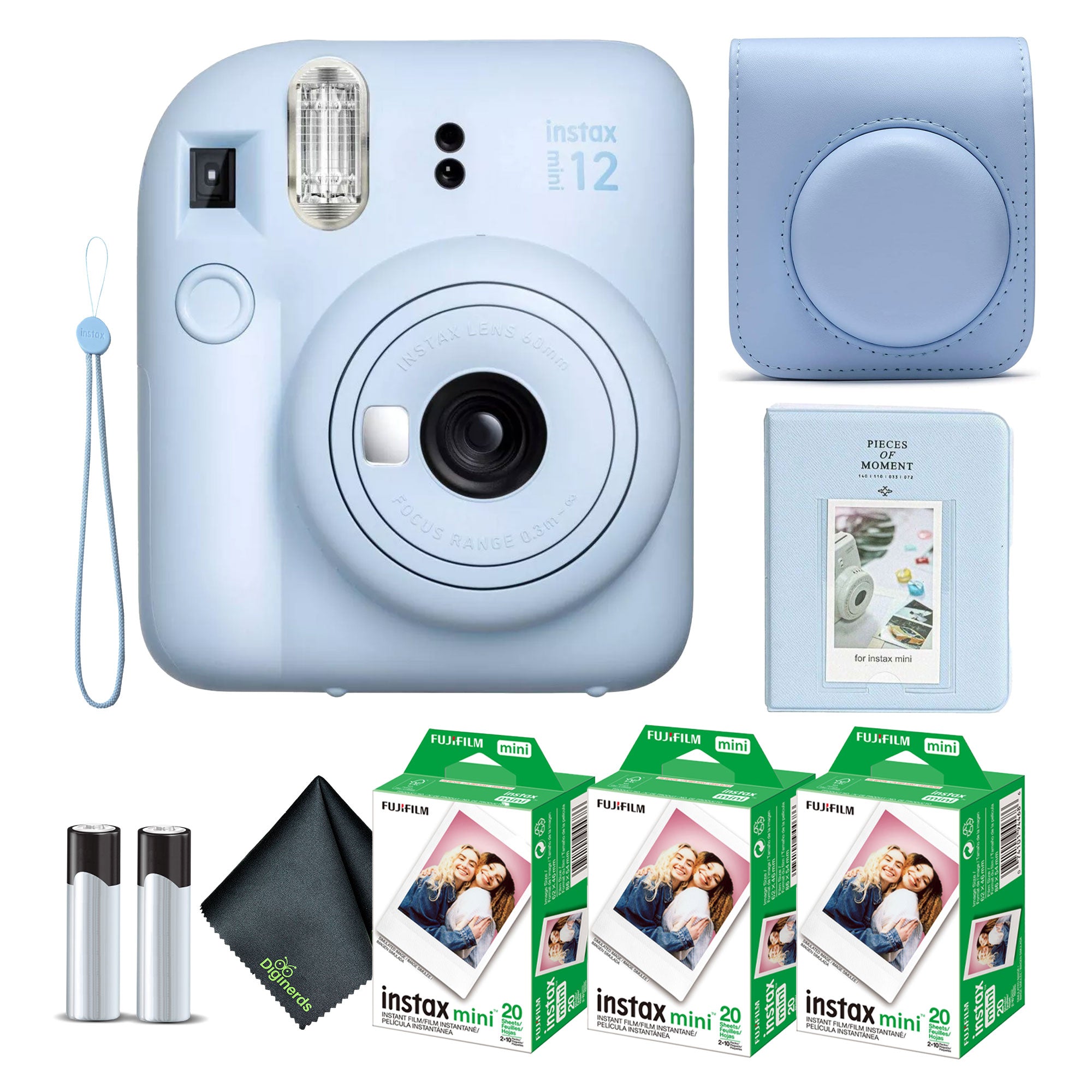 FUJIFILM INSTAX MINI 12 Instant Film Camera with Instant Film Pastel Blue