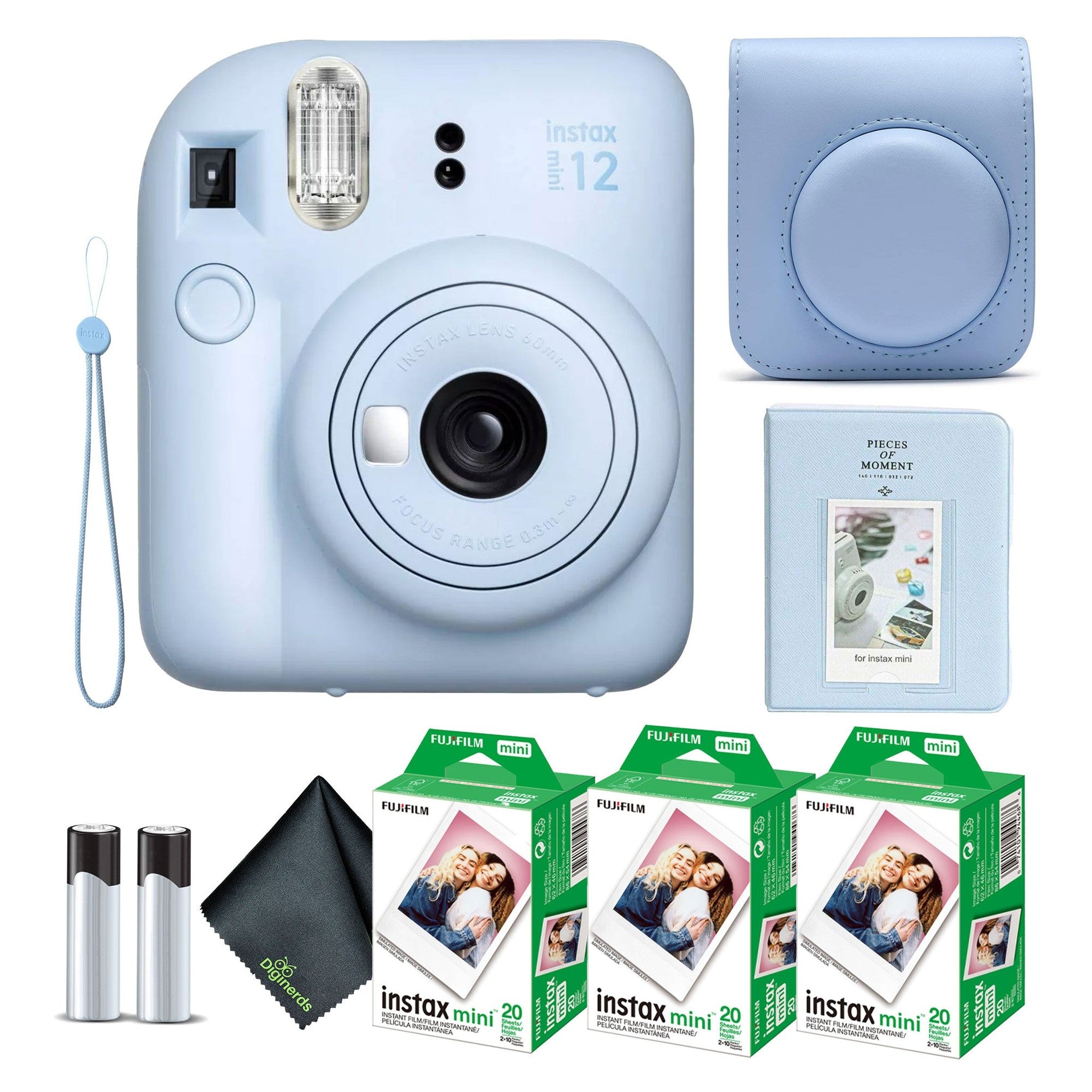 FUJIFILM INSTAX MINI 12 Instant Film Camera with Instant Film Pastel Blue Fujifilm