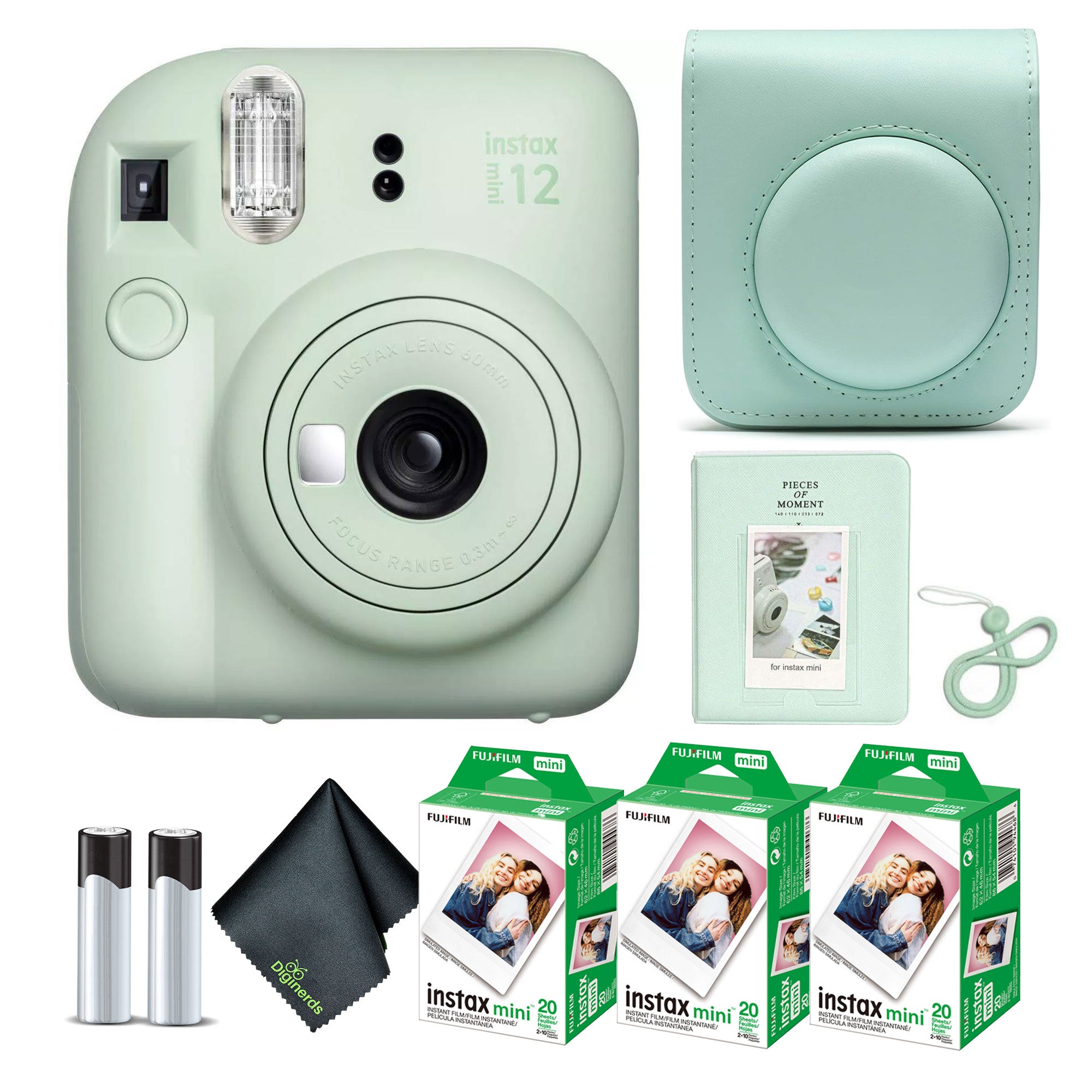 FUJIFILM INSTAX MINI 12 Instant Film Camera with Instant Film - Mint Green