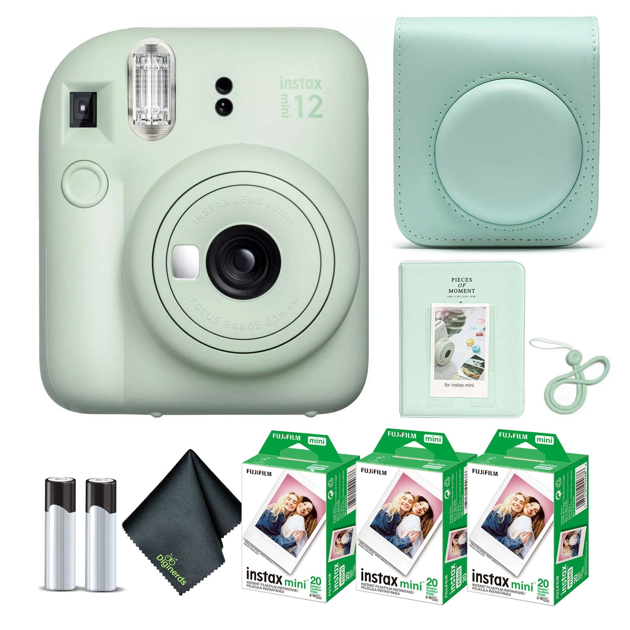 FUJIFILM INSTAX MINI 12 Instant Film Camera with Instant Film - Mint Green Fujifilm