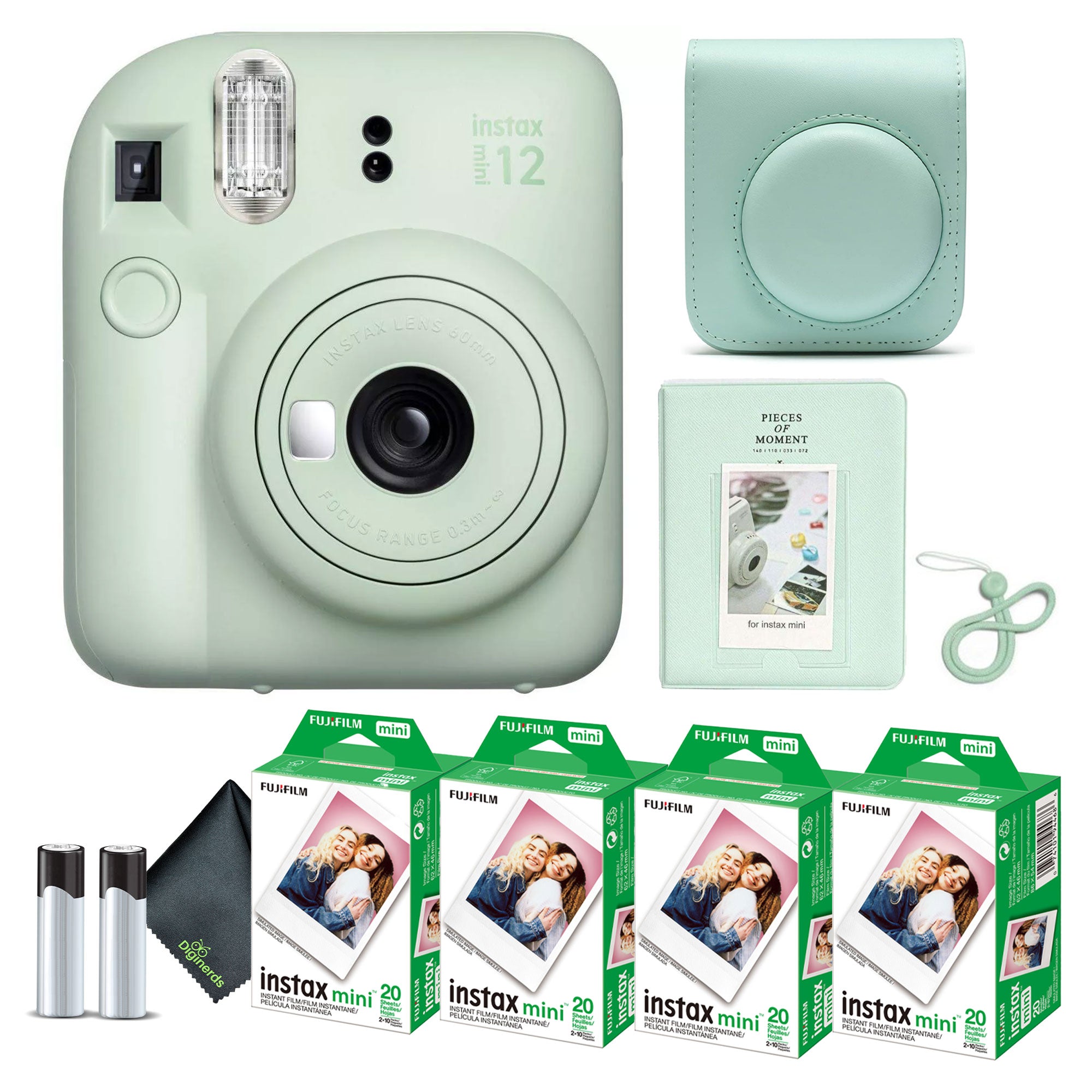 FUJIFILM INSTAX MINI 12 Instant Film Camera with Instant Film - Mint Green Fujifilm
