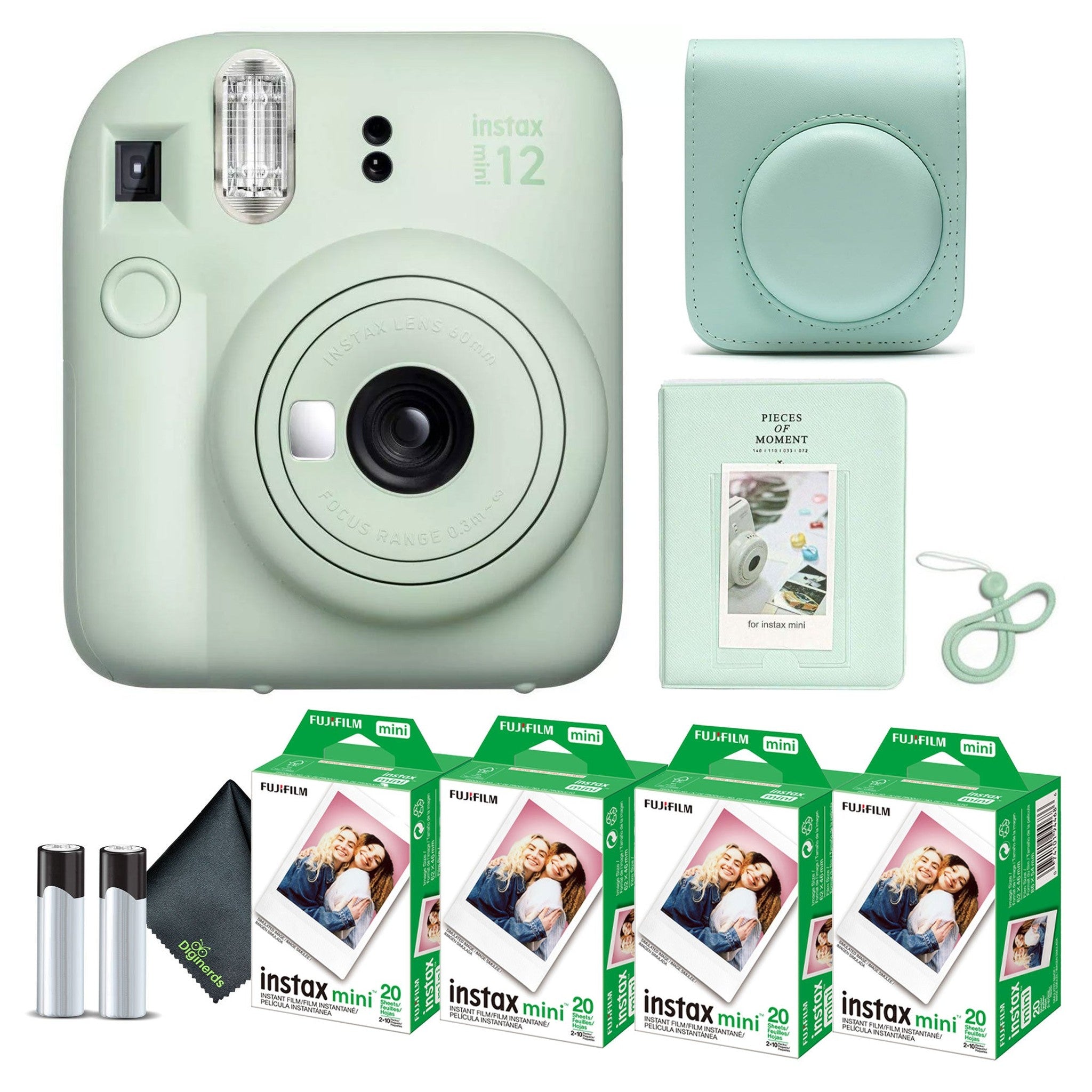 FUJIFILM INSTAX MINI 12 Instant Film Camera with Instant Film - Mint Green Fujifilm