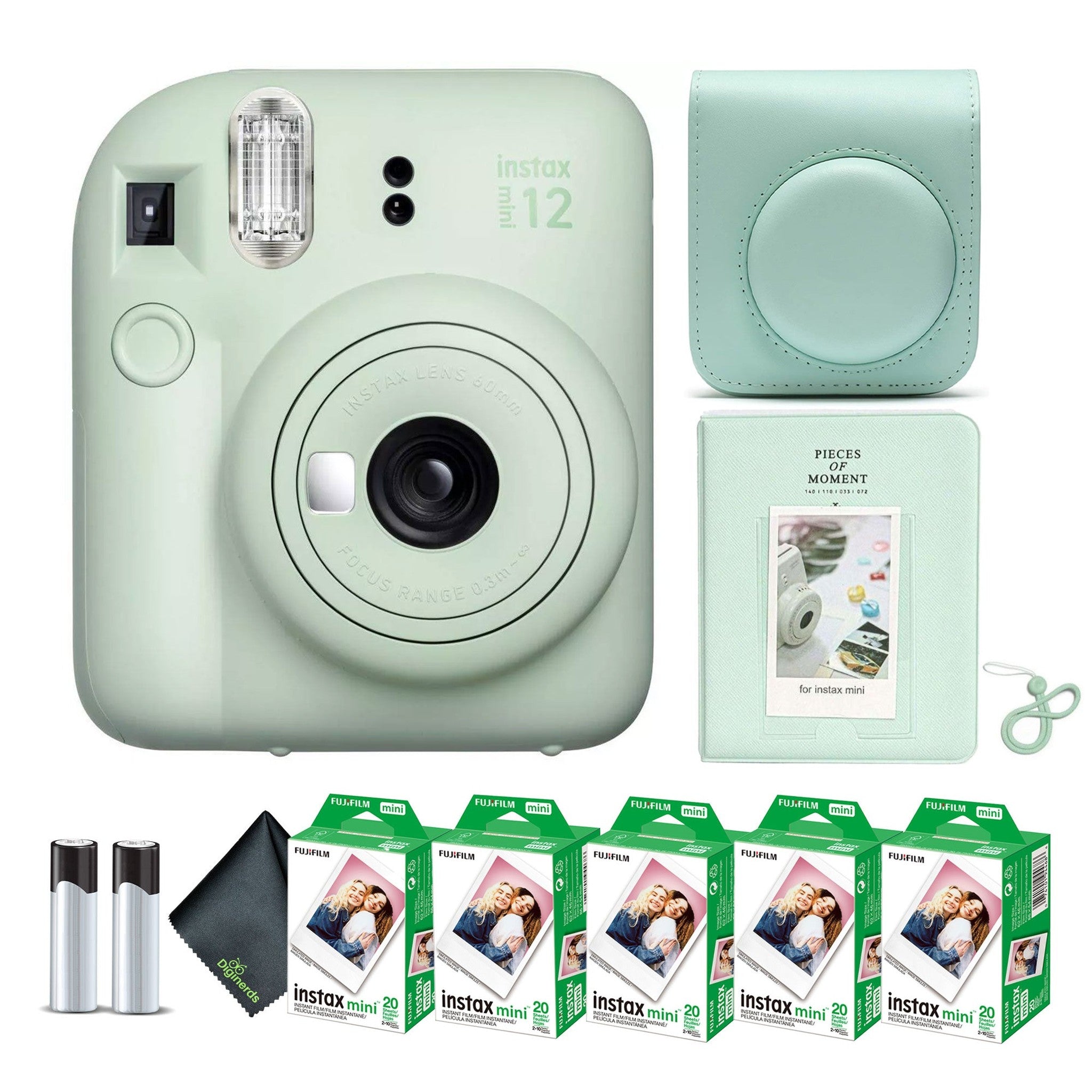 FUJIFILM INSTAX MINI 12 Instant Film Camera with Instant Film - Mint Green Fujifilm
