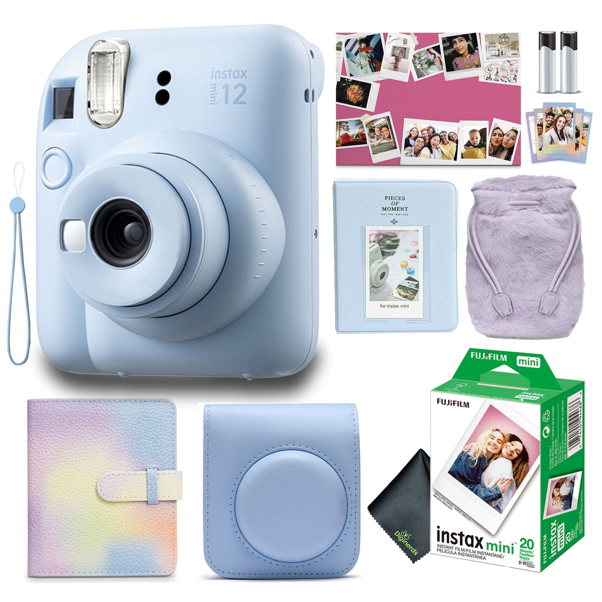FUJIFILM INSTAX MINI 12 Instant Film Holiday Camera - Blue + 20 Instant Film Fujifilm
