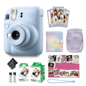 FUJIFILM INSTAX MINI 12 Instant Film Holiday Camera Bundle Pastel Blue 2024 Fujifilm