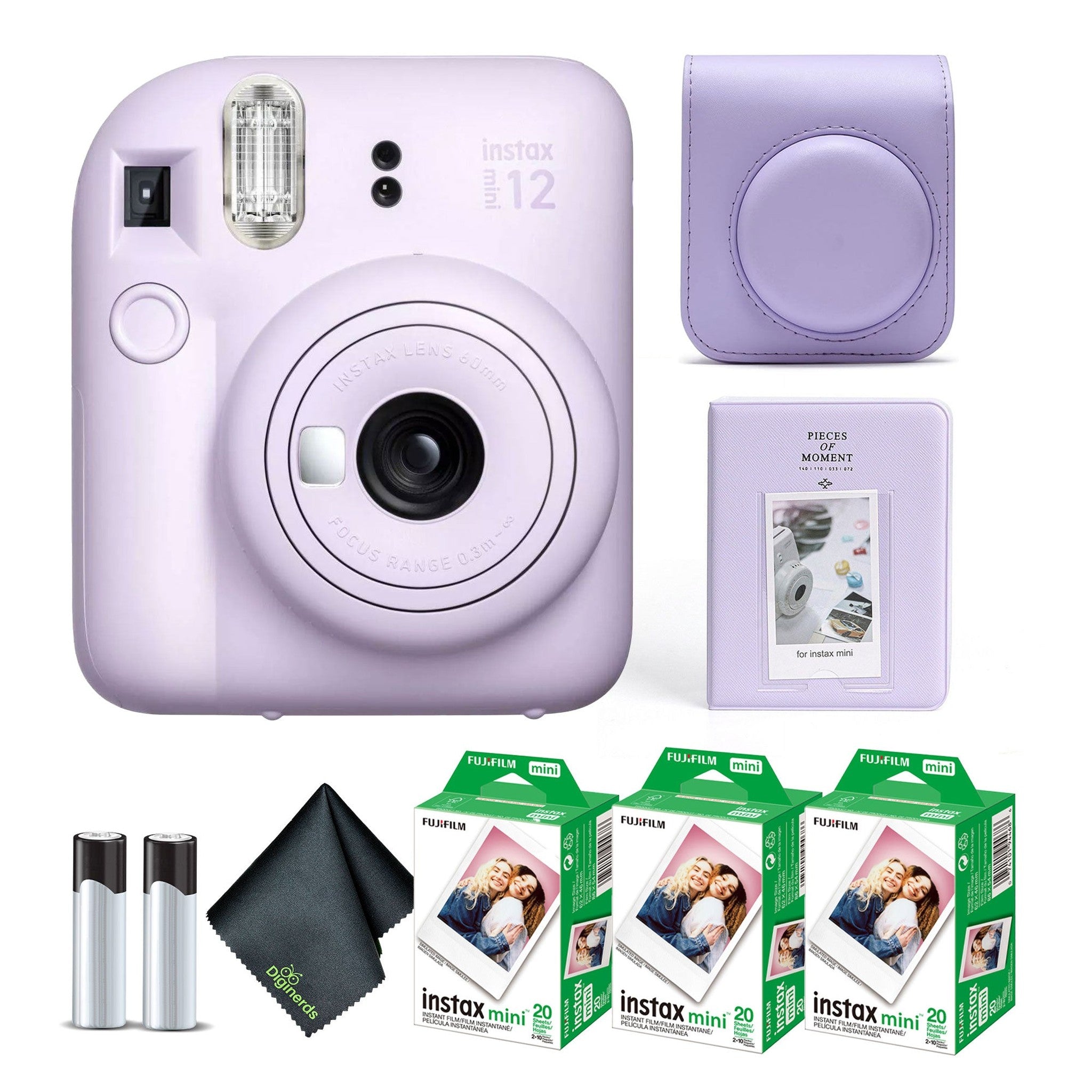 FUJIFILM INSTAX MINI 12 Instant Film Camera with Instant Film - Lilac Purple Fujifilm