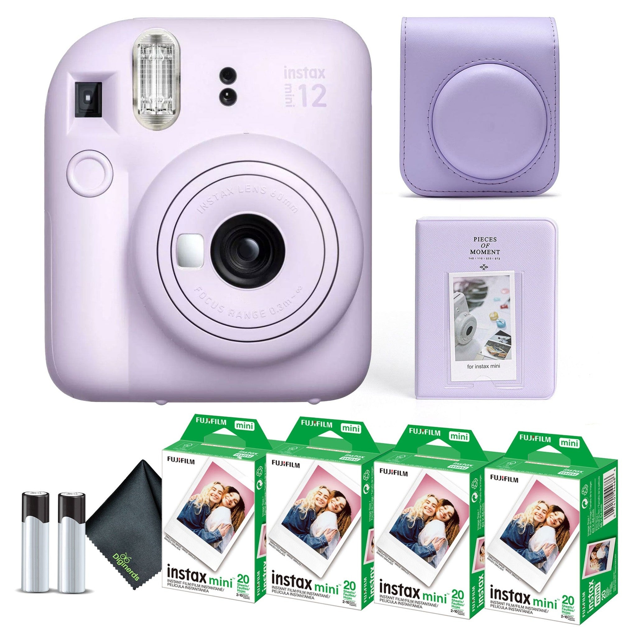 FUJIFILM INSTAX MINI 12 Instant Film Camera with Instant Film - Lilac Purple Fujifilm