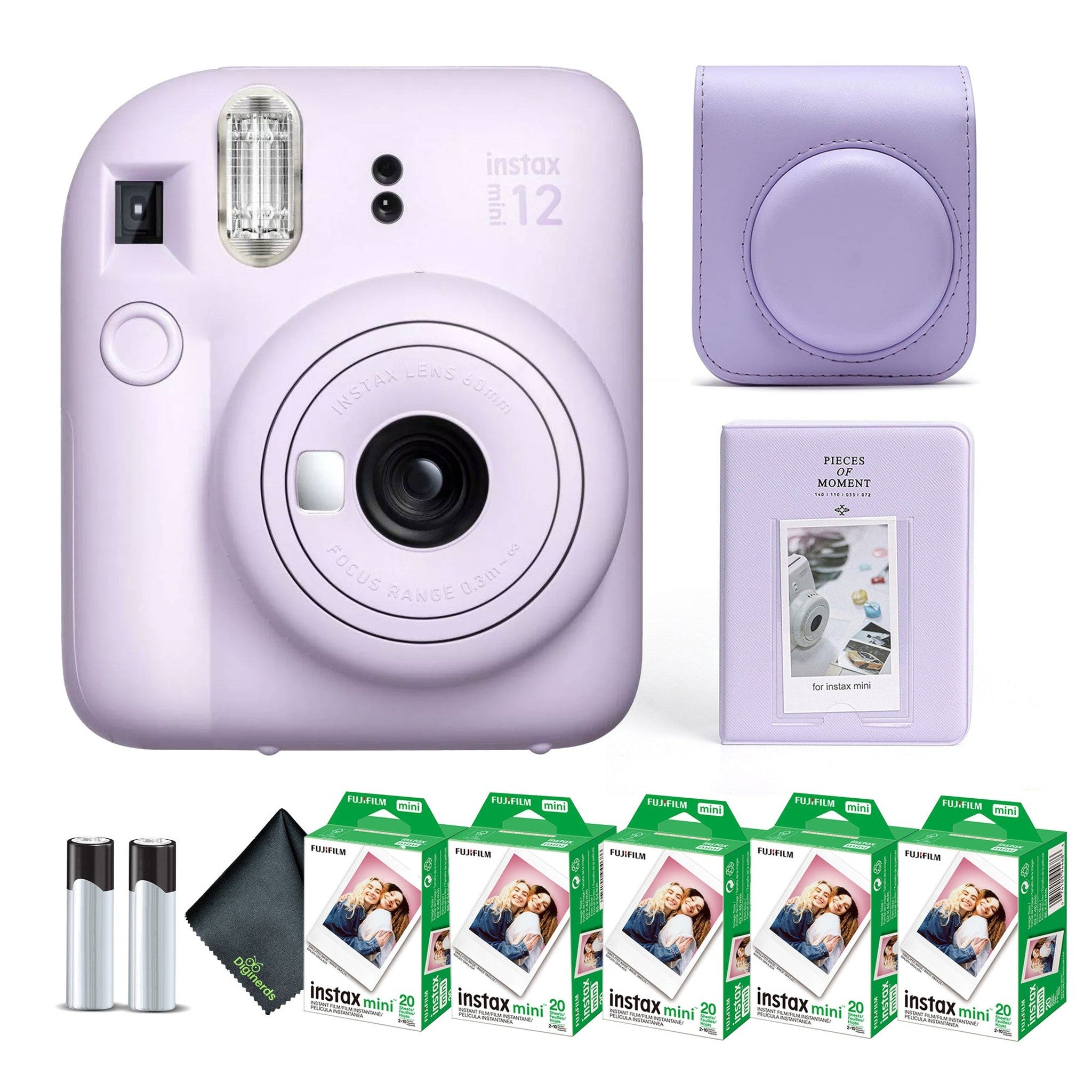 FUJIFILM INSTAX MINI 12 Instant Film Camera with Instant Film - Lilac Purple Fujifilm