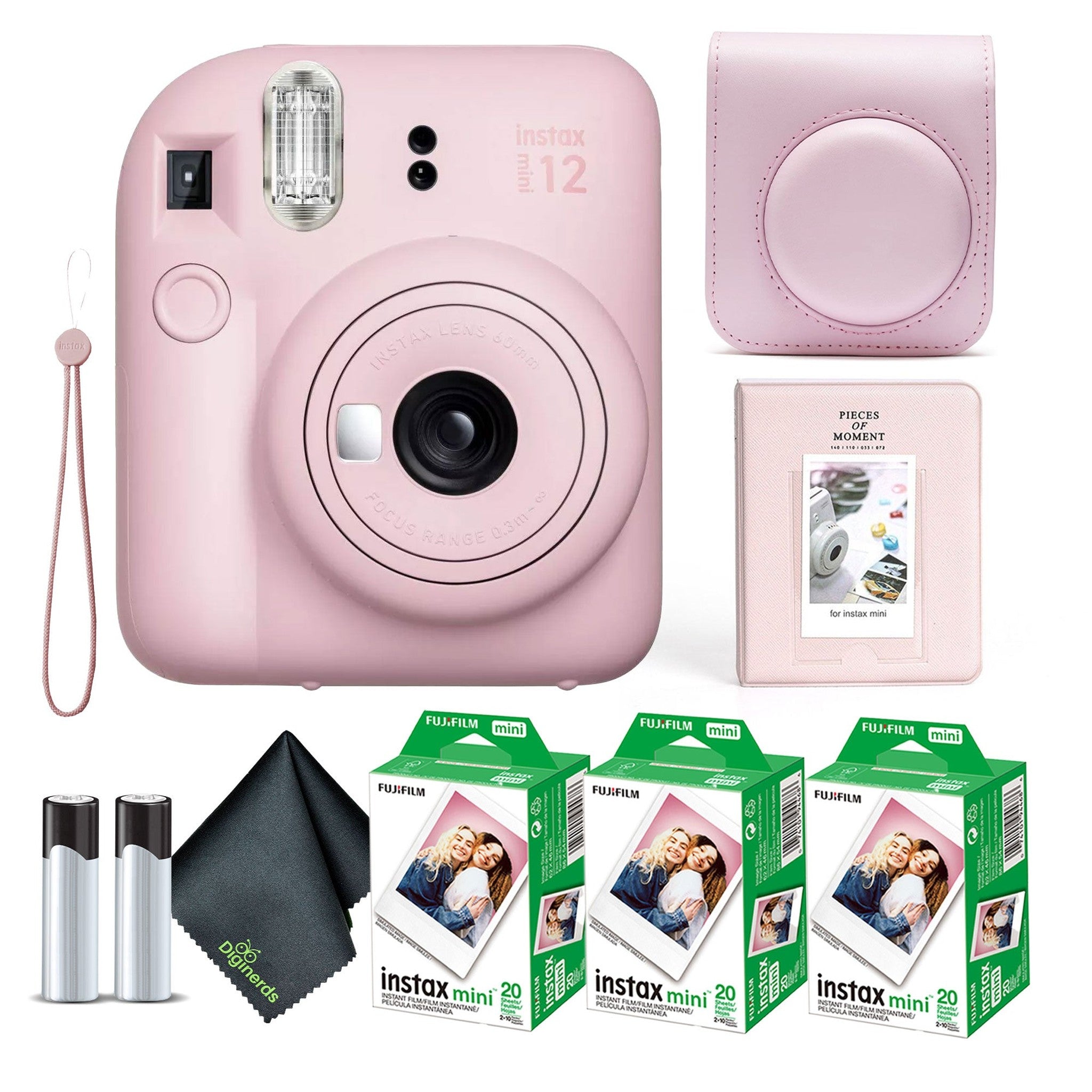 FUJIFILM INSTAX MINI 12 Instant Film Camera with Instant Film - Blossom Pink Fujifilm