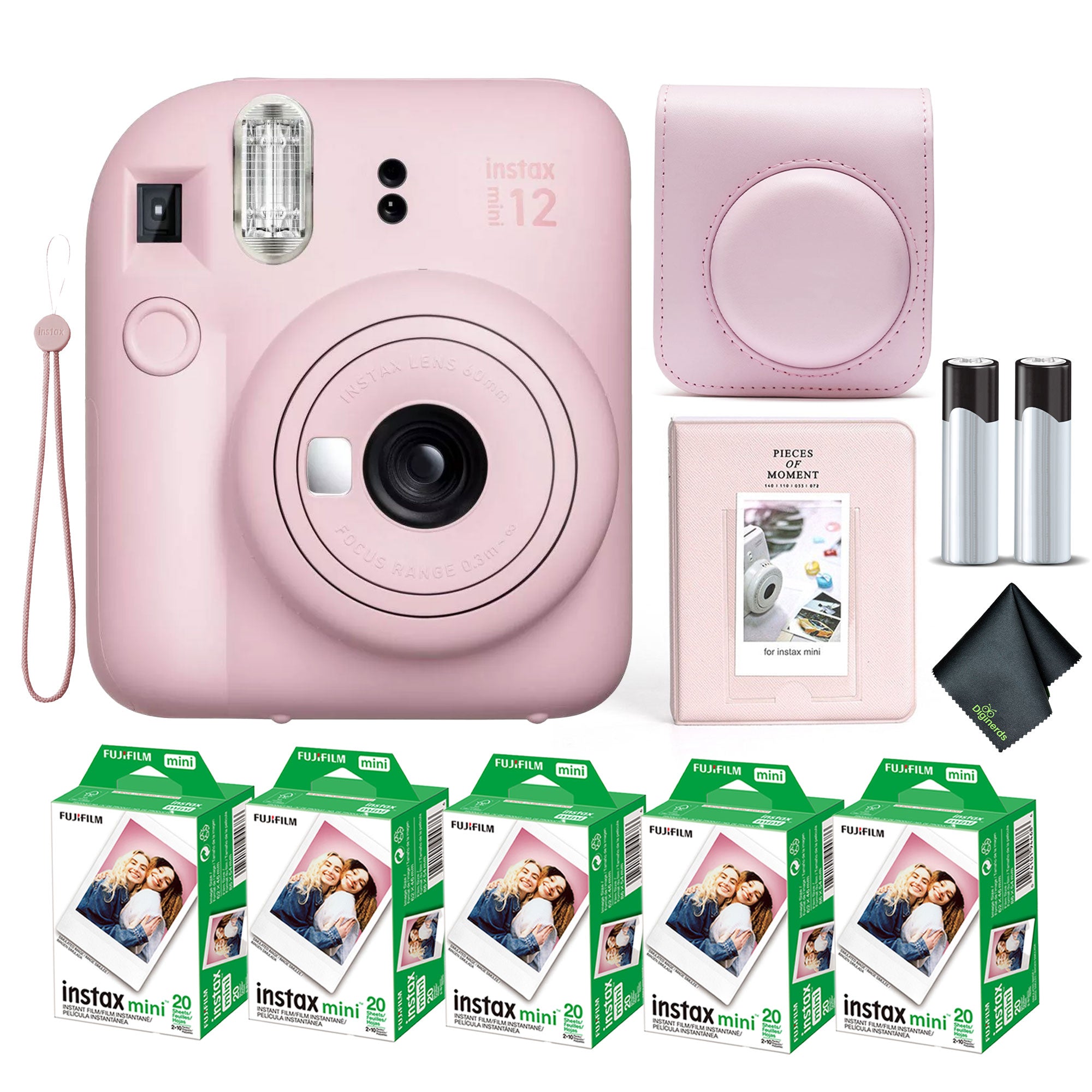 FUJIFILM INSTAX MINI 12 Instant Film Camera with Instant Film - Blossom Pink