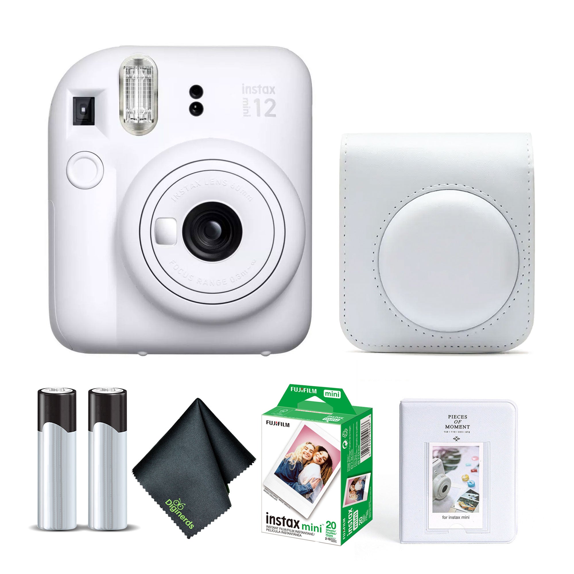 FUJIFILM INSTAX MINI 12 Instant Film Camera with Instant Film - Clay White