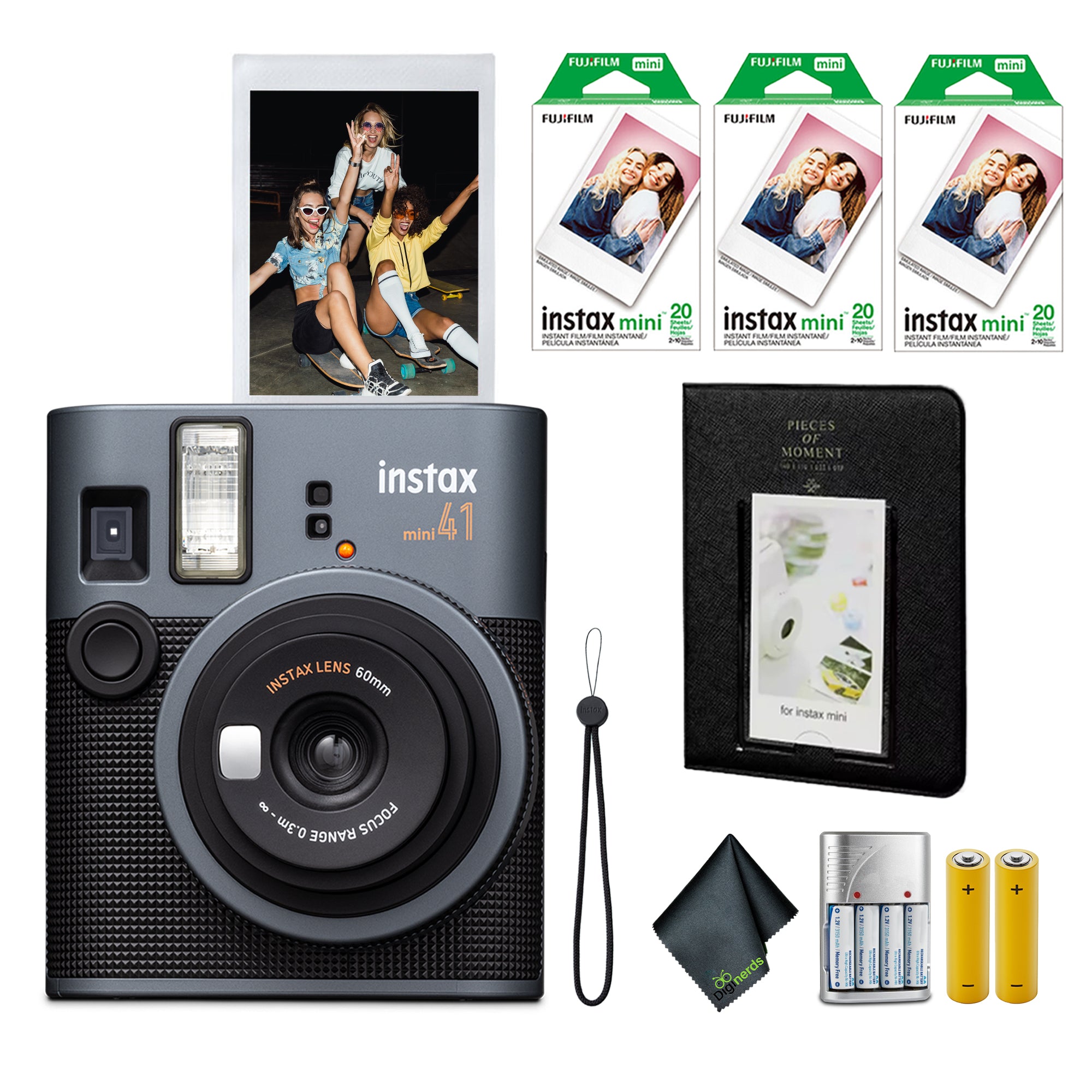 FujiFilm Instax Mini 41 Instant Film Camera + Instant-mini Film 60 Sheets