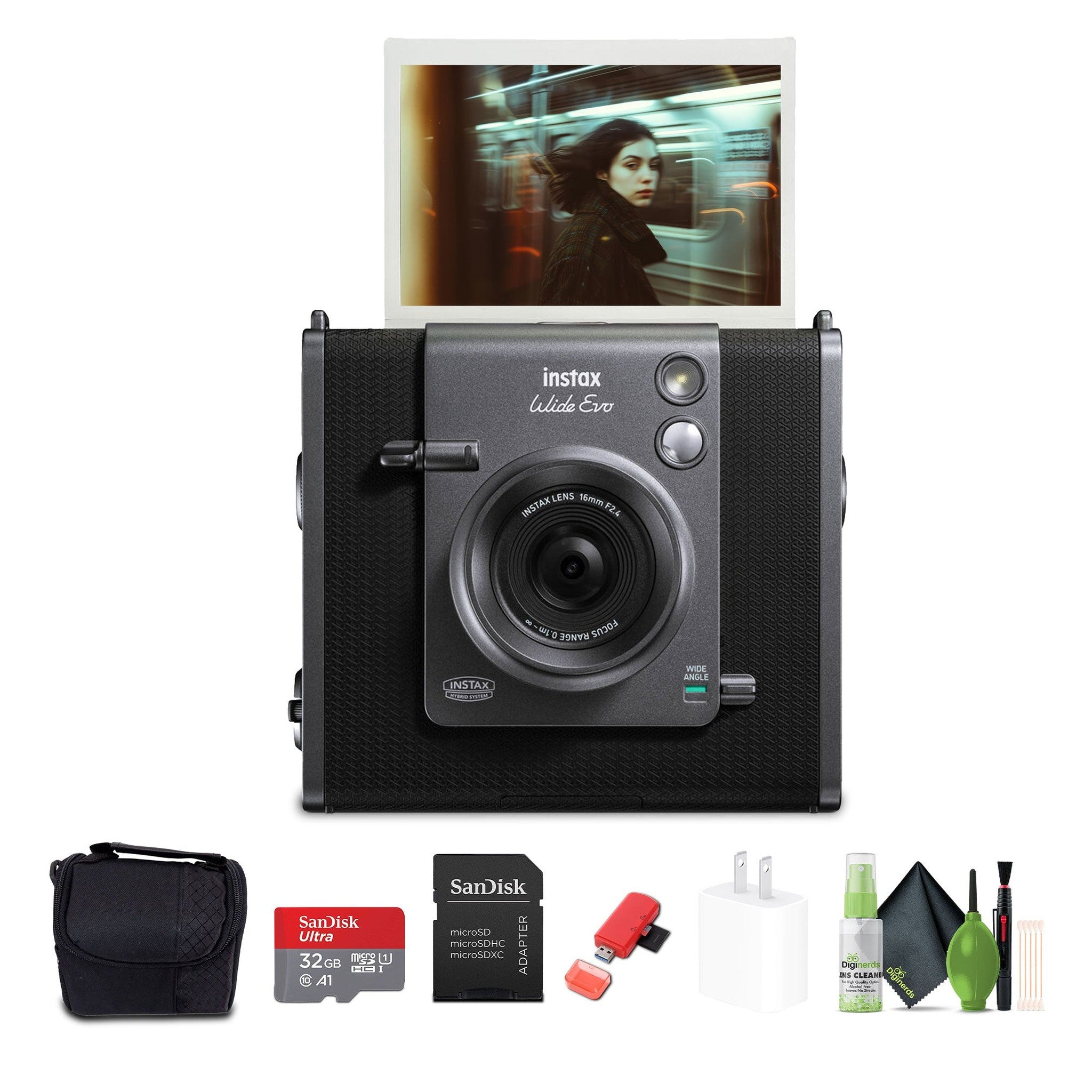 Fujifilm Instax Wide Evo Hybrid Instant Film Camera Bundle Fujifilm