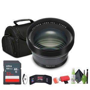 FUJIFILM TCL-X100 II Tele Conversion Lens Black , 32GB Memory Card, Bundle