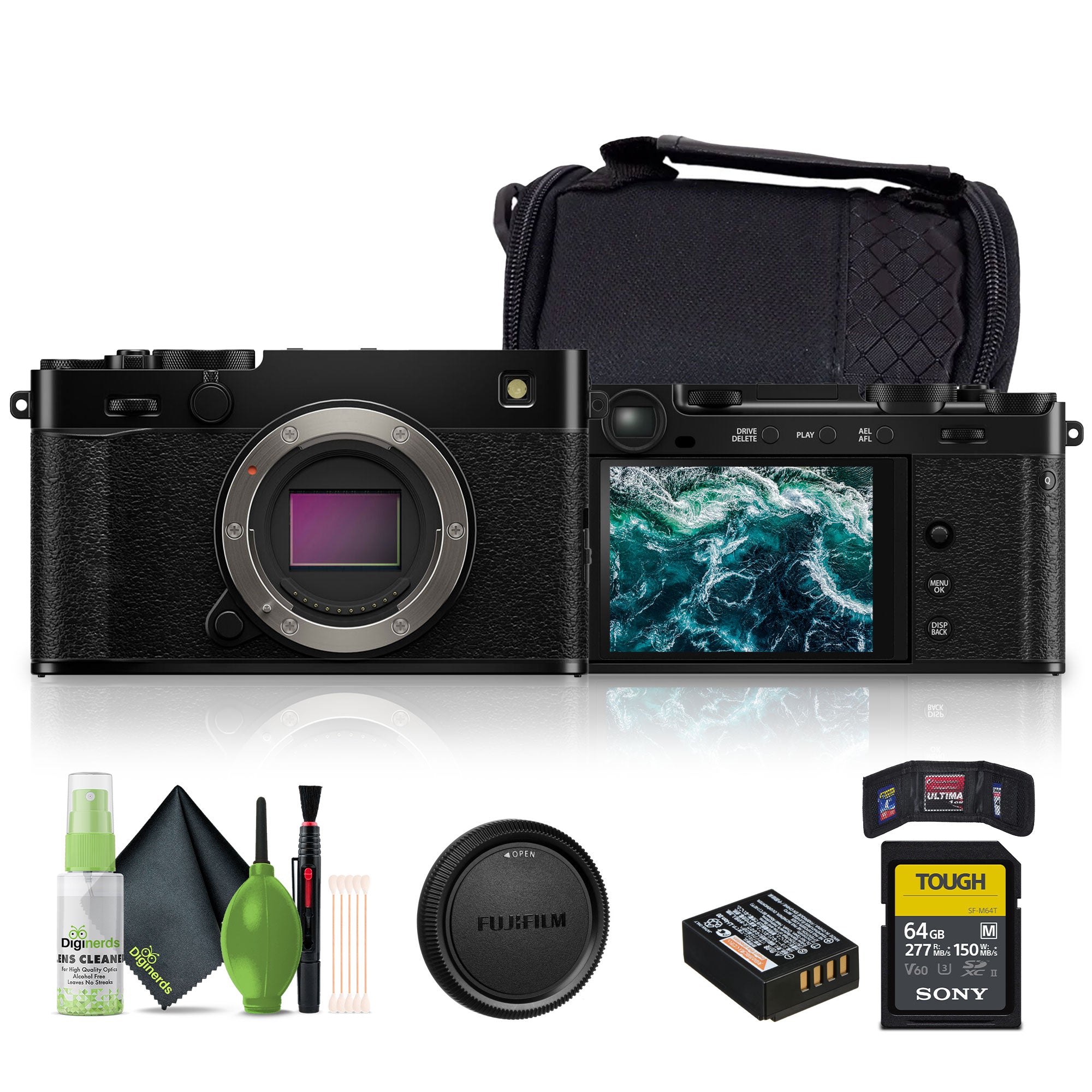 FUJIFILM X-E5 Mirrorless Digital Camera Black , 64GB UHS-II SDXC Memory Card